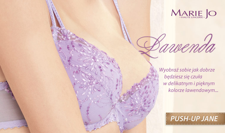 Zobacz jak pięknie będzie wyglądała w lawendowym biustonoszu push-up Jane - Marie Jo
