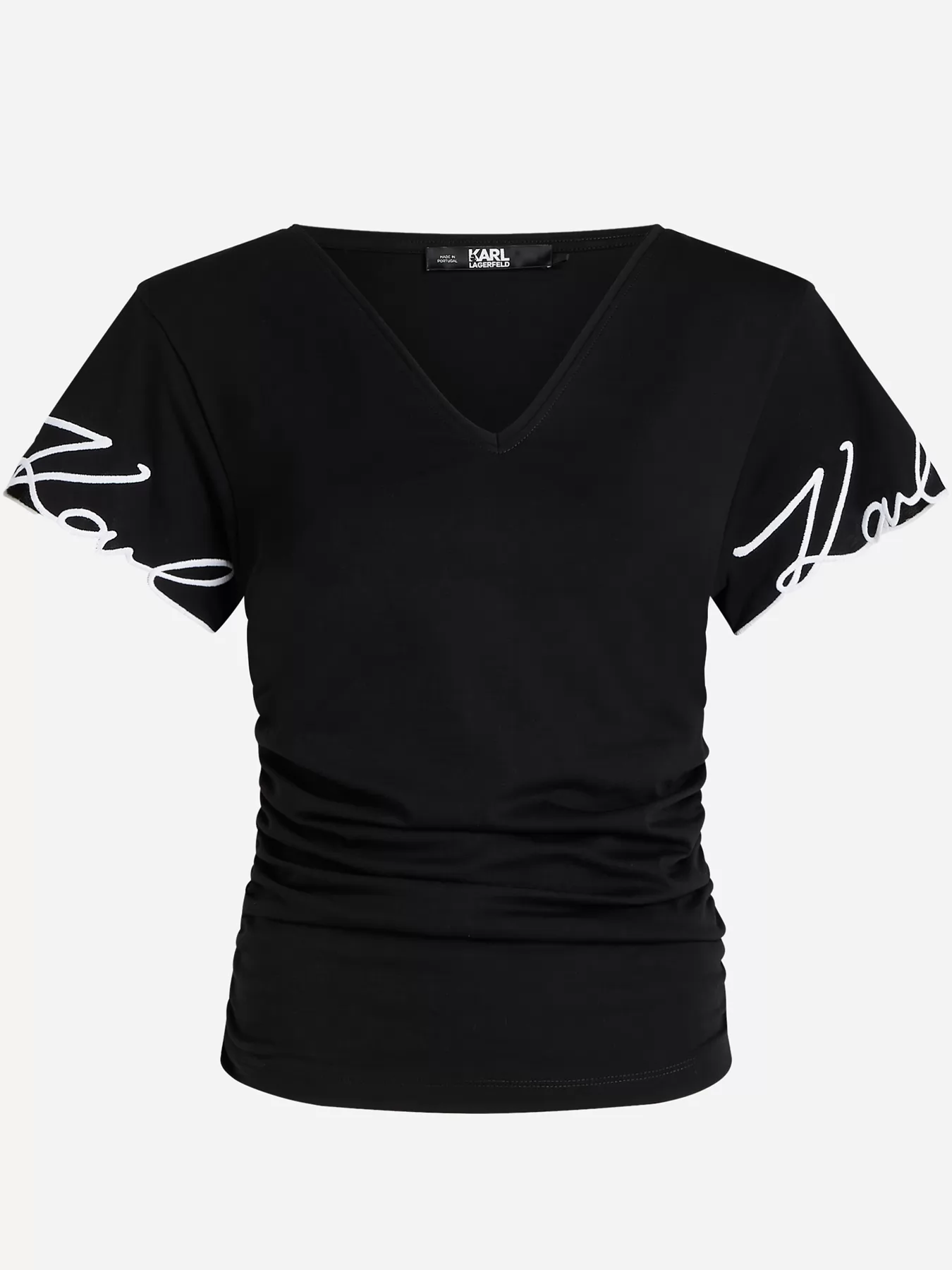 Czarno-biały, czarny Koszulka damska Karl Lagerfeld 241W1709 - zdjęcie 3