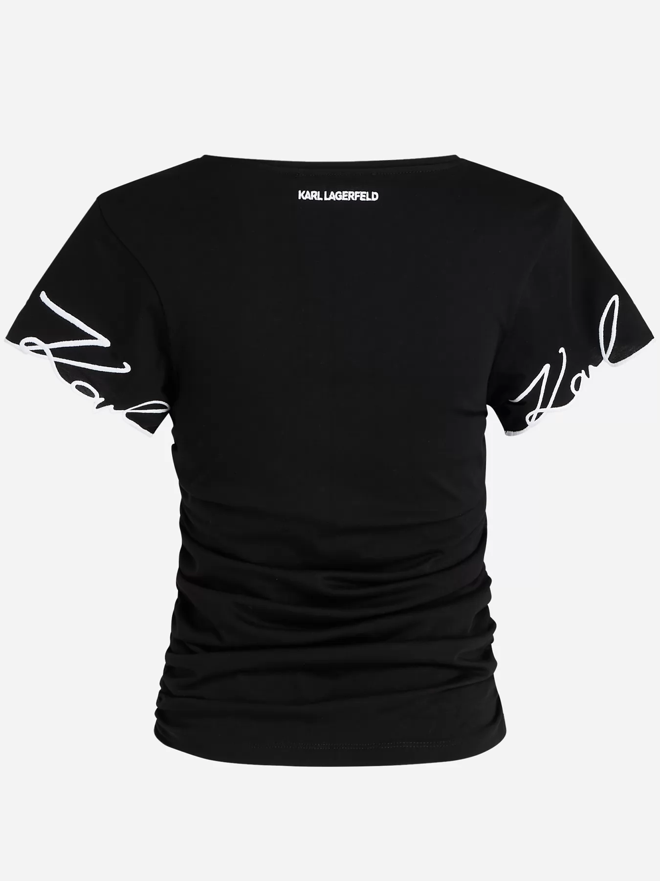 Czarno-biały, czarny Koszulka damska Karl Lagerfeld 241W1709 - zdjęcie 4
