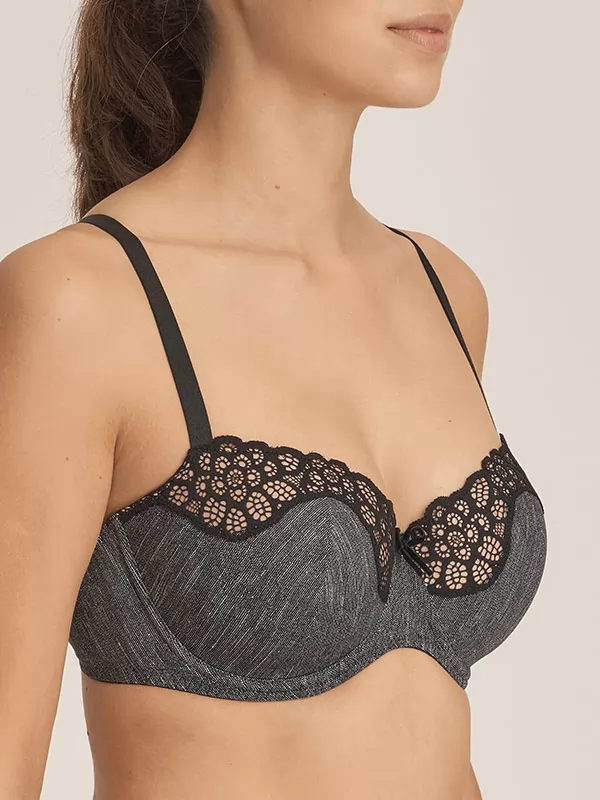 Czarny, szary Biustonosz balkonetka PrimaDonna Twist Celebrity 241813 - zdjęcie 2