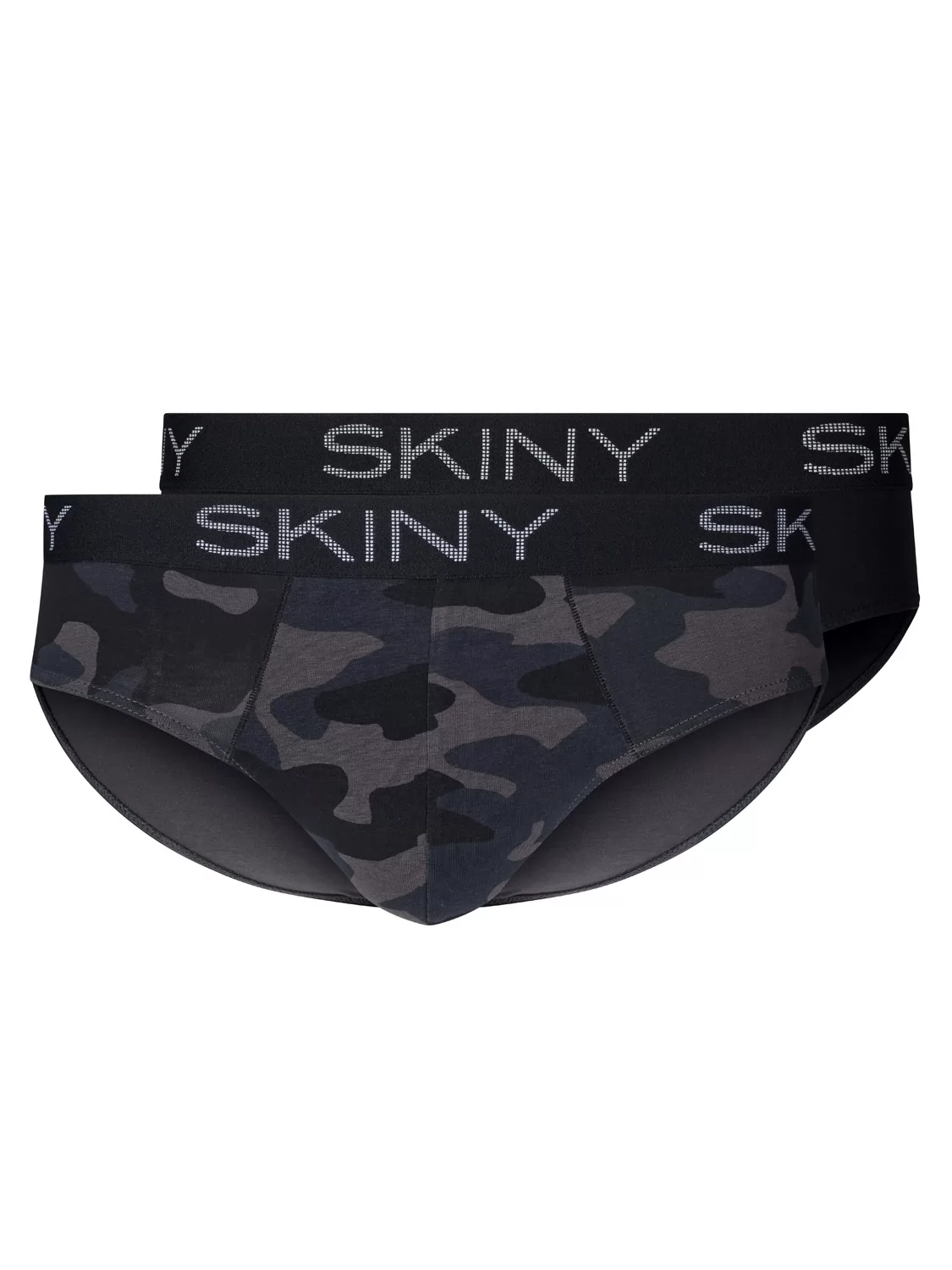Antracytowy, czarny, szary Slipy męskie 2PACK Skiny Basic 086767 - zdjęcie 2