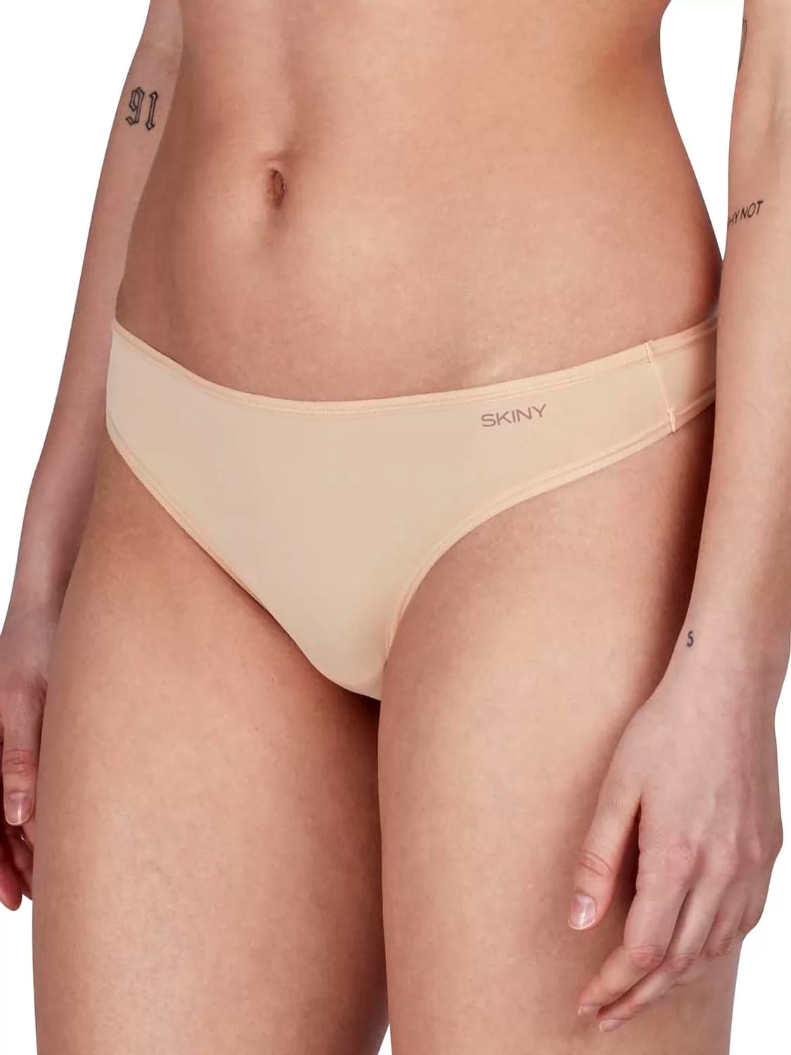 Beżowy Stringi Skiny 2PACK Advantage Micro 085721 - zdjęcie 1