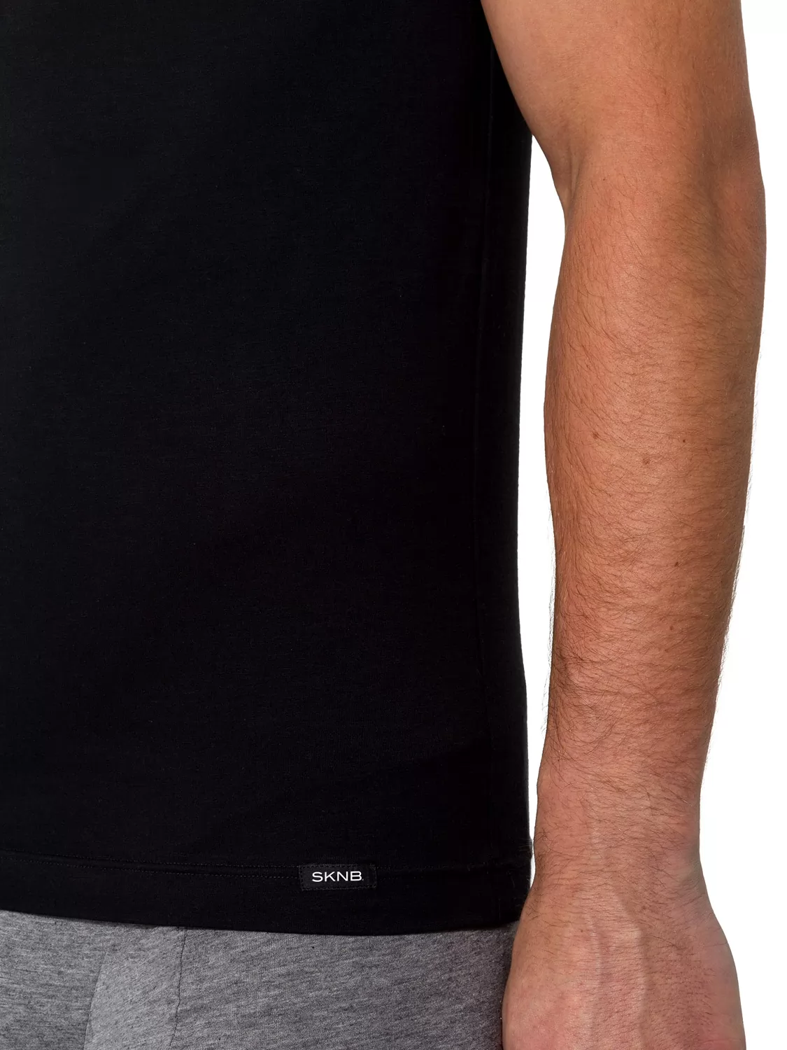 Czarny Koszulka męska Skiny Option Modal 086762 - zdjęcie 5