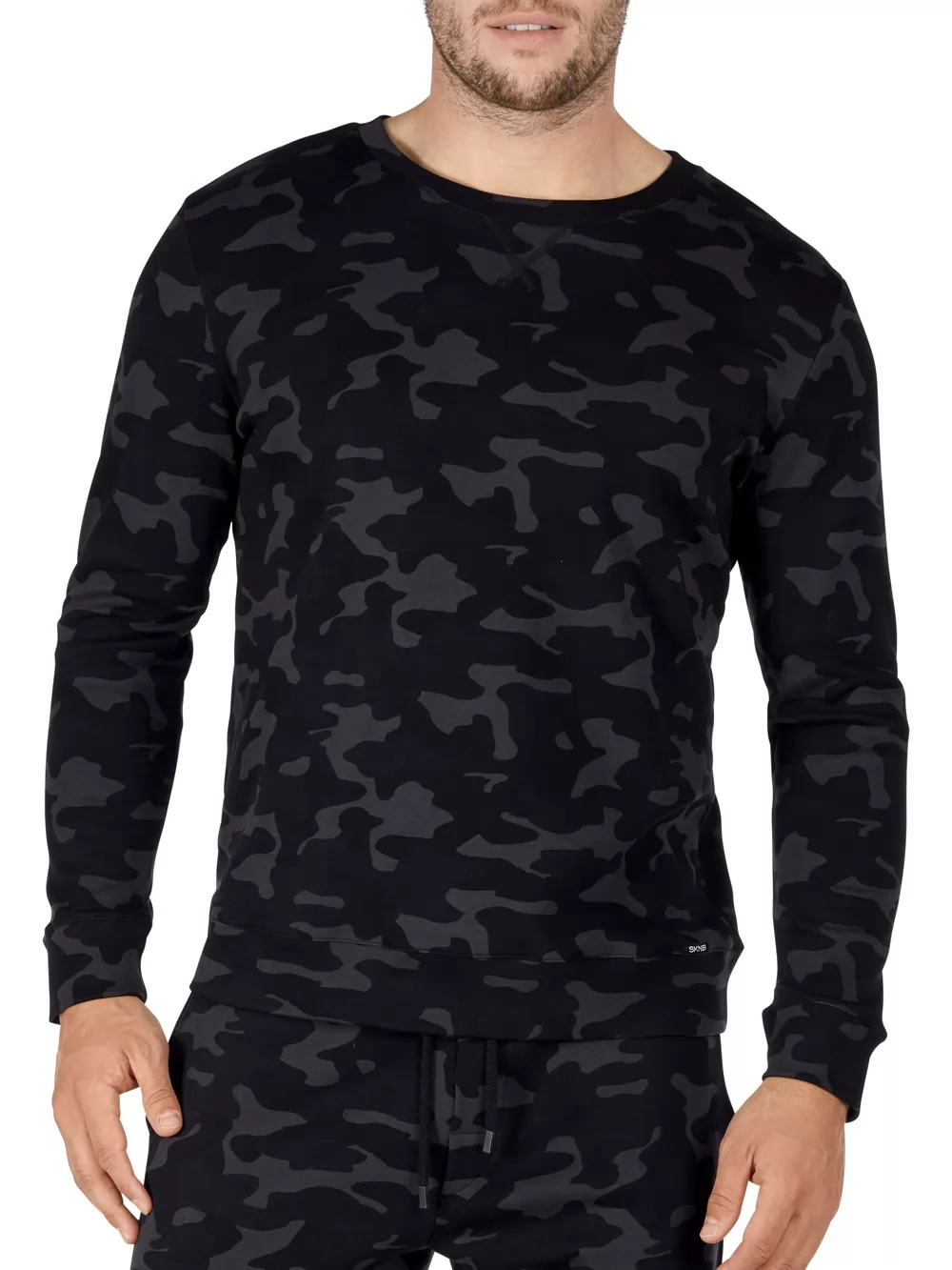 Antracytowy, czarny, szary Bluza męska Skiny Sloungewear 086825 - zdjęcie 1