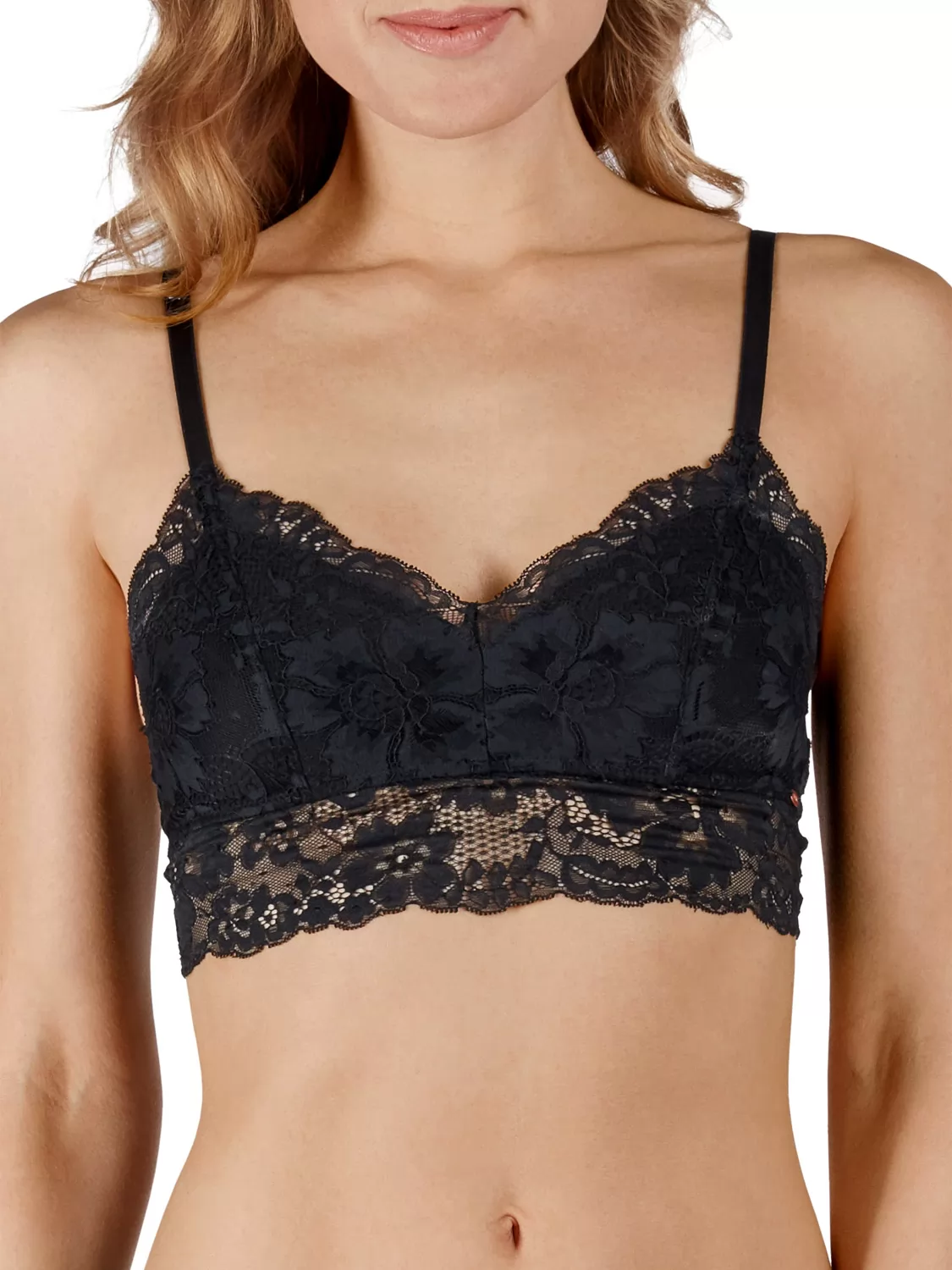 Czarny Top damski Skiny Refined 085069 - zdjęcie 1