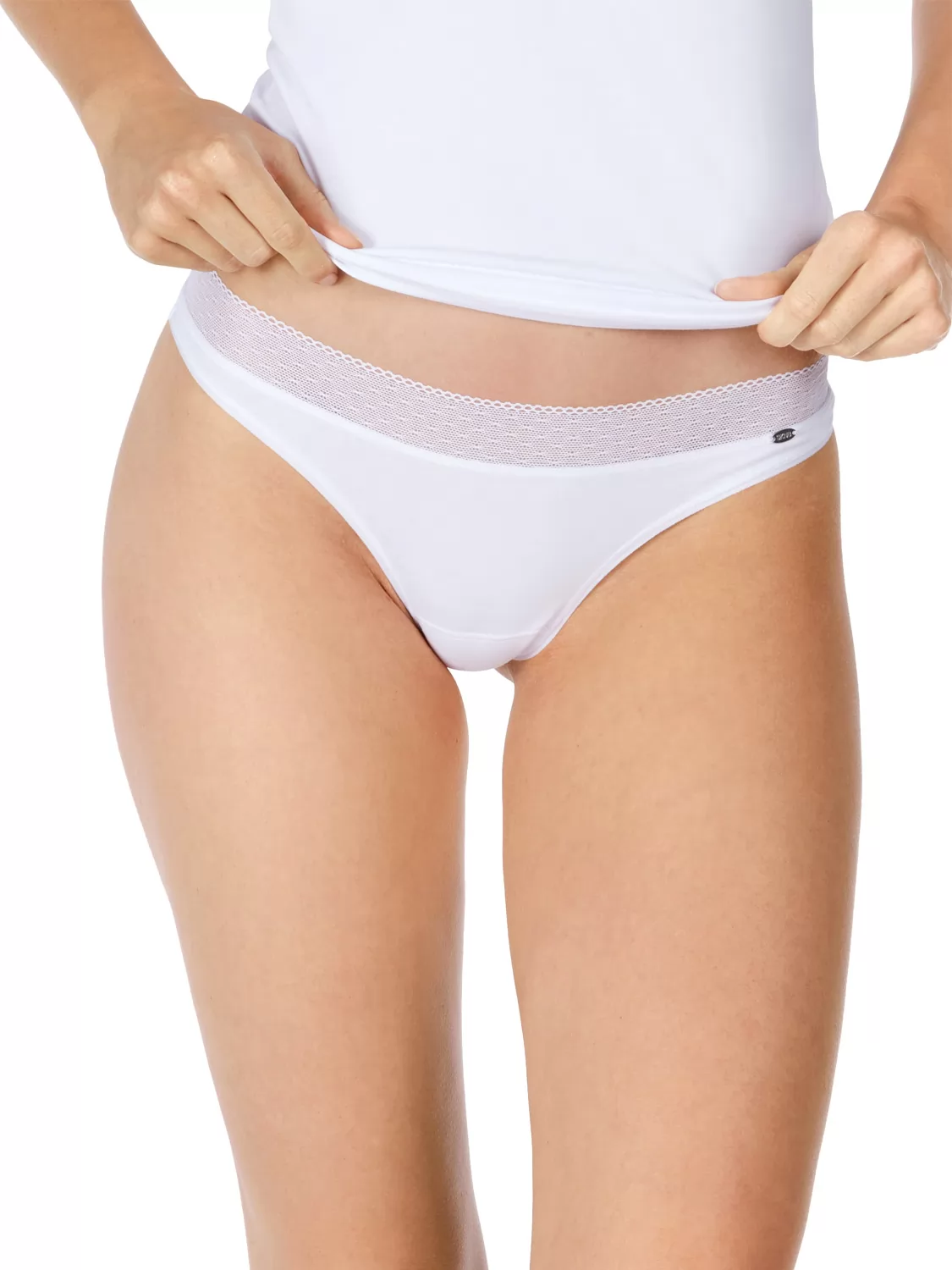 Biały Stringi 2PACK Skiny Advantage Lace 083721 - zdjęcie 1