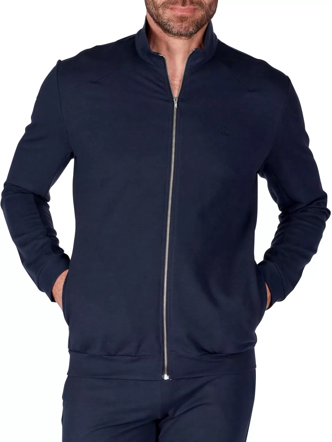 Granatowy Bluza męska Huber 24 Hours Men Lounge 117919 - zdjęcie 1