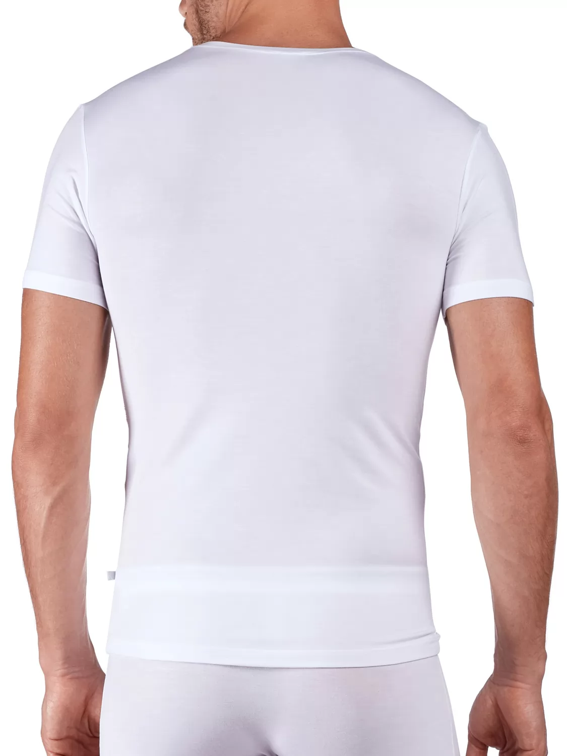 Biały Koszulka męska Huber Selective Men 112589 - zdjęcie 4