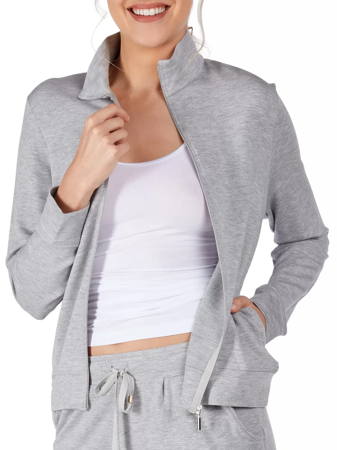 Szary Bluza damska Huber 24 Hours Women Lounge 018950 - zdjęcie 1