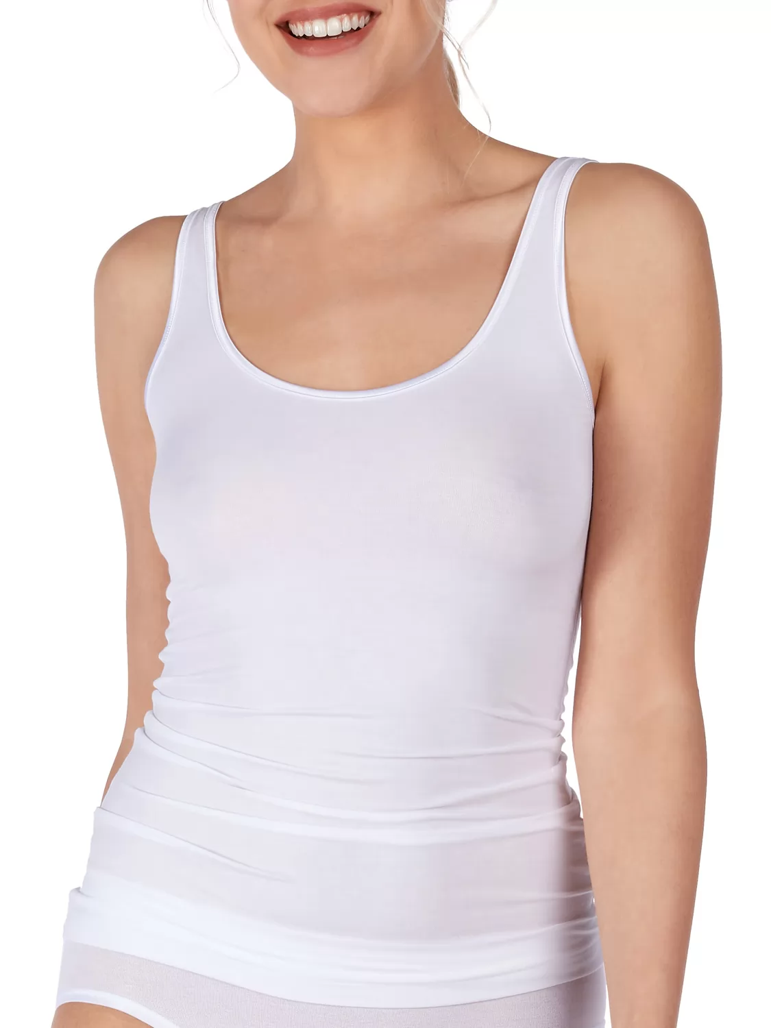 Biały Koszulka damska Huber Soft Comfort 016400 - zdjęcie 1