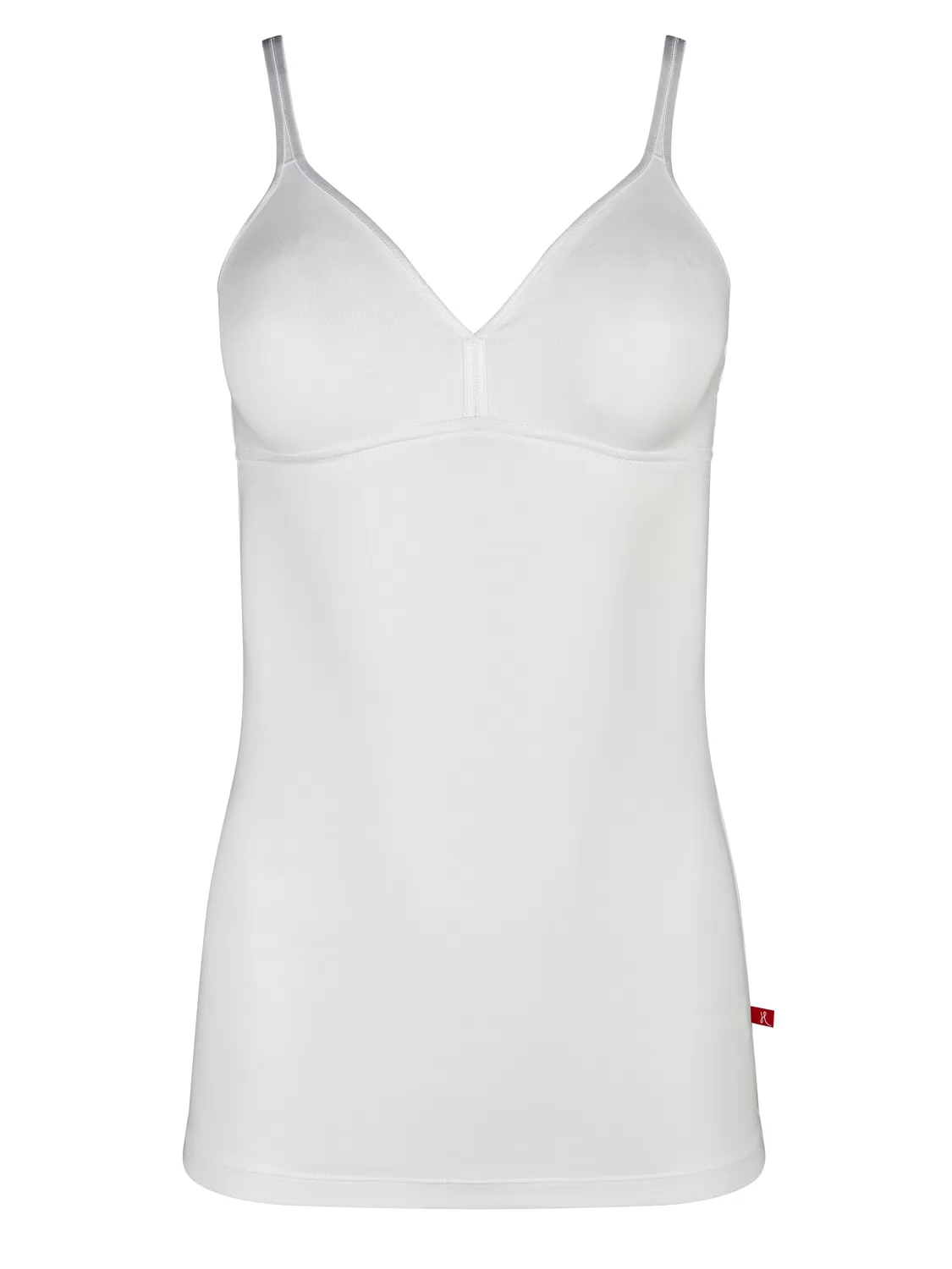 Biały Top z biustonoszem Huber Fine Cotton 016200 - zdjęcie 3