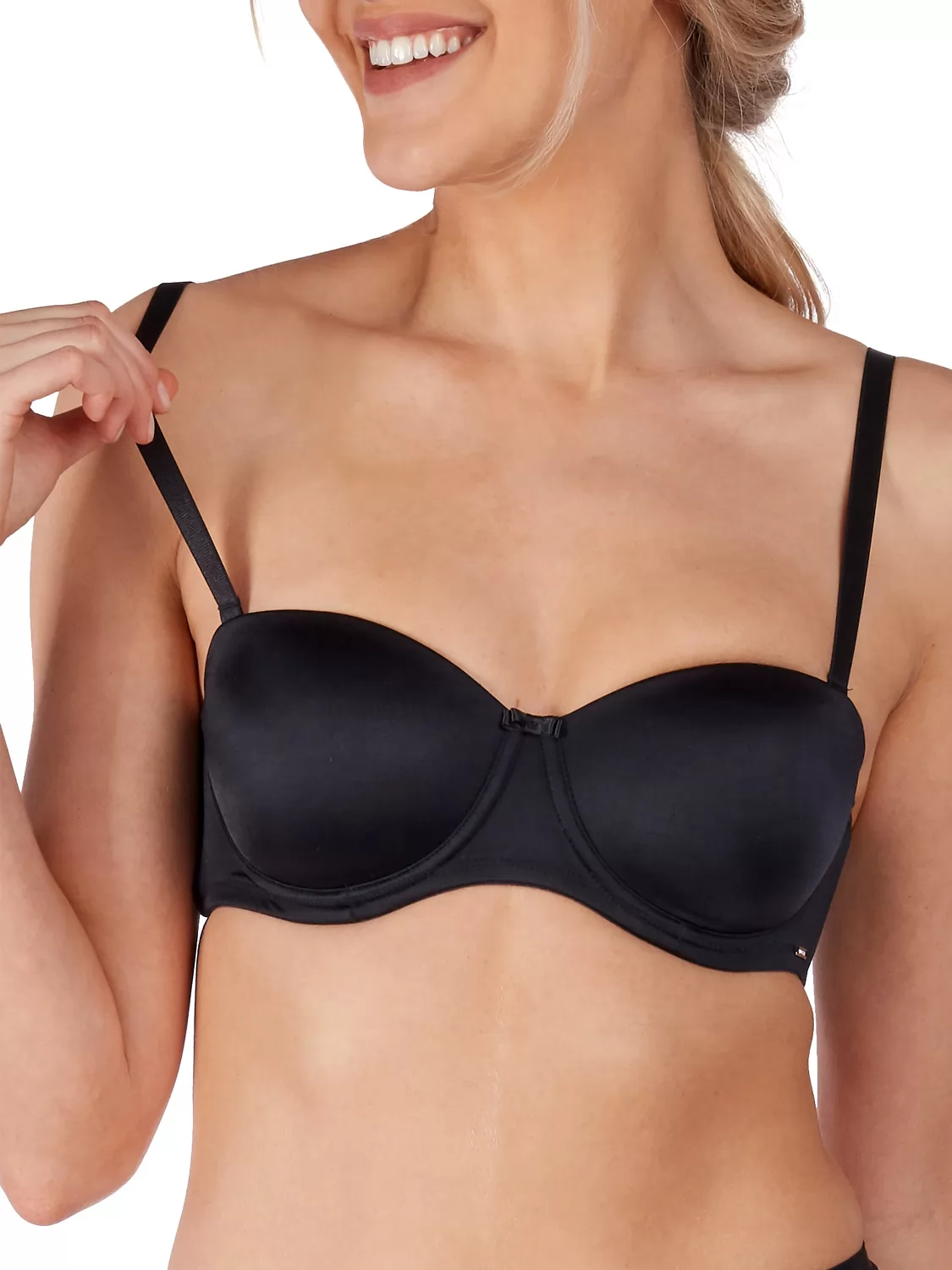 Czarny Biustonosz z odpinanymi ramiączkami Huber Bra Selection 015898 - zdjęcie 3