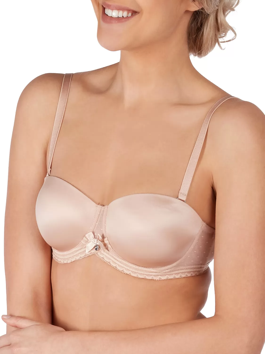 Beżowy Biustonosz z odpinanymi ramiączkami Huber Body Couture 016384 - zdjęcie 1