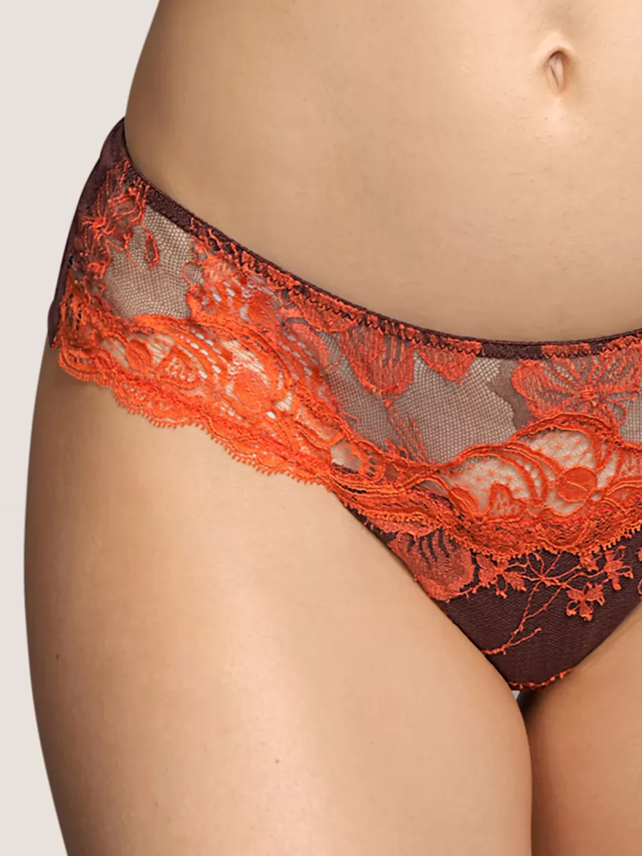 Brązowy, pomarańczowy Figi tanga Andres Sarda Jaguar 3309755 - zdjęcie 2