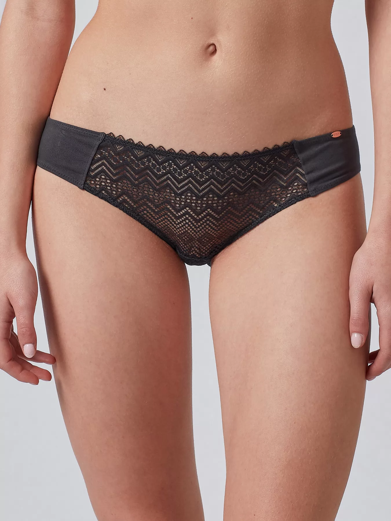 Antracytowy, szary Figi Skiny Ethnic Lace 080344 - zdjęcie 1