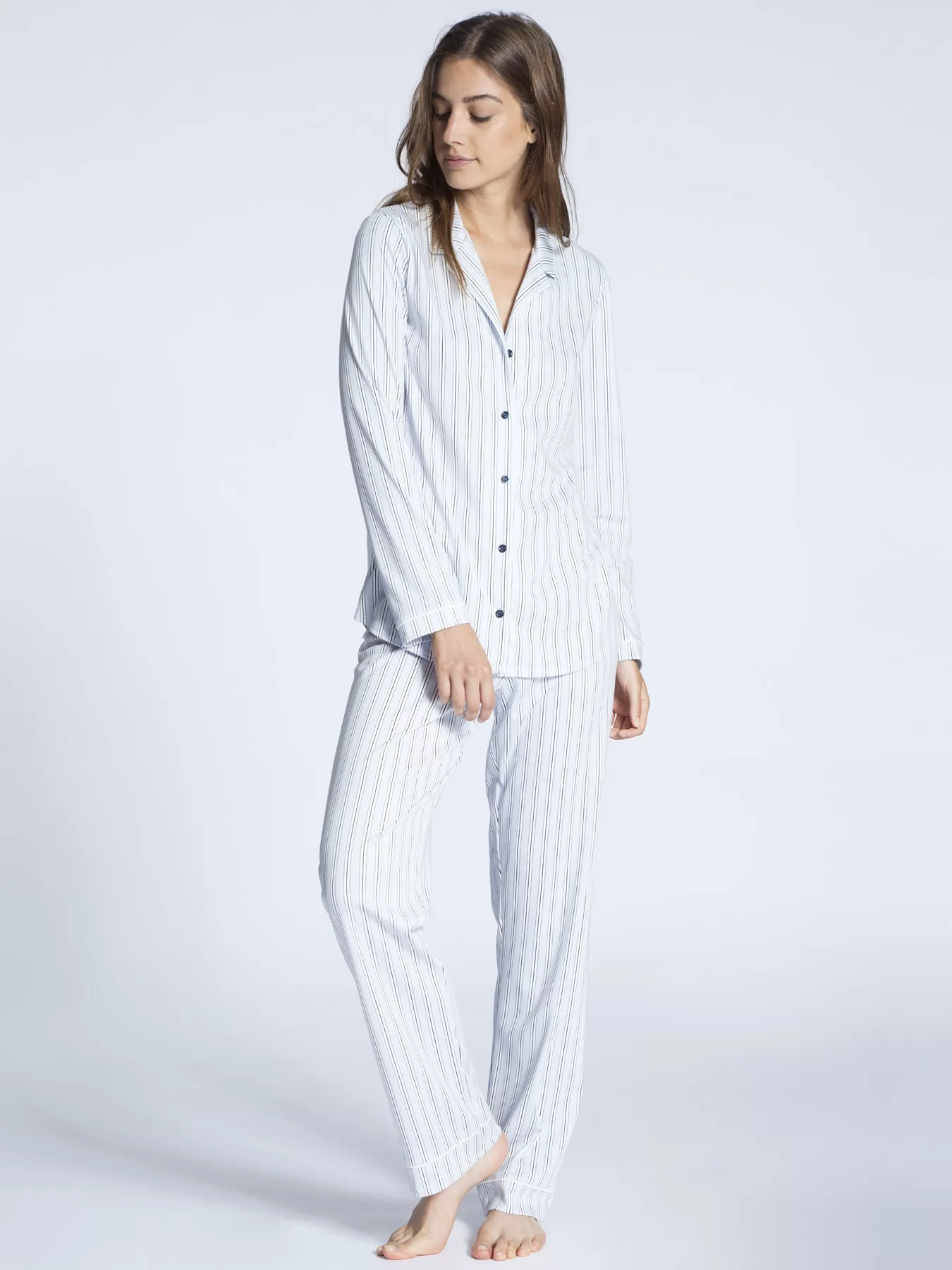 Biały, niebieski Piżama damska Calida Sweet Dreams 43896 - zdjęcie 1