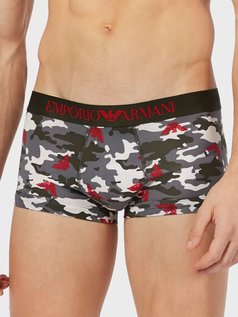 Biały, czerwony, szary, zielony Bokserki męskie Emporio Armani 1113891P508 - zdjęcie 1