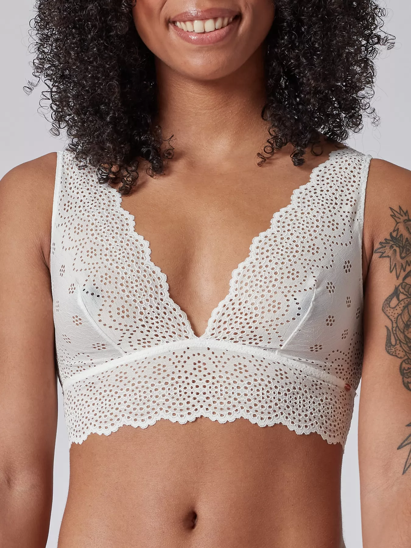 Kremowy Biustonosz bez fiszbin Skiny Bamboo Lace 080582 - zdjęcie 1