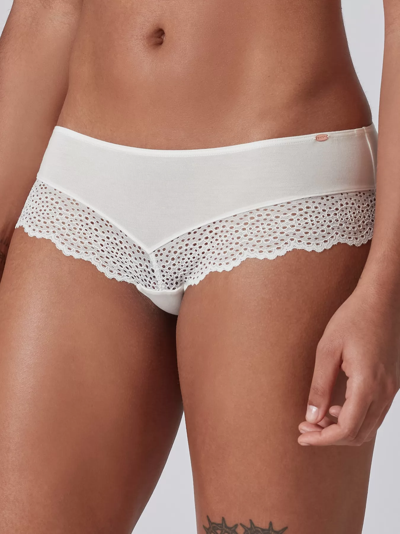 Kremowy Figi hipster Skiny Bamboo Lace 080588 - zdjęcie 1