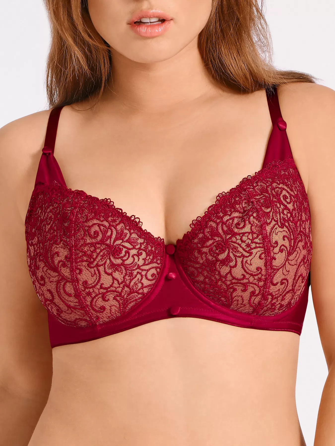 Czerwony Biustonosz balkonetka Karl Lagerfeld x Aubade Miss Karl UCF14 - zdjęcie 1