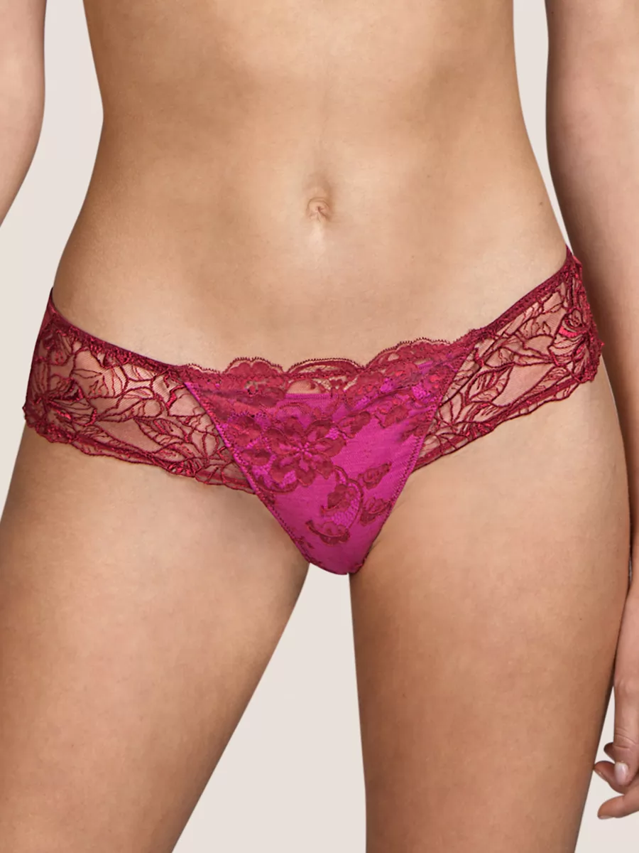 Czerwony, różowy Jedwabne stringi Andres Sarda Tamara 3310455 - zdjęcie 1