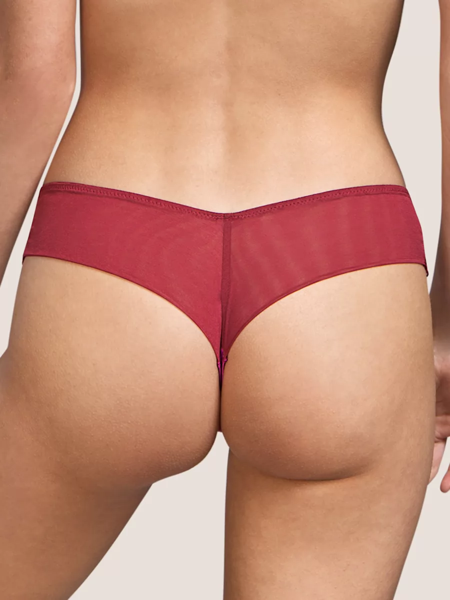 Czerwony, różowy Jedwabne stringi Andres Sarda Tamara 3310455 - zdjęcie 2