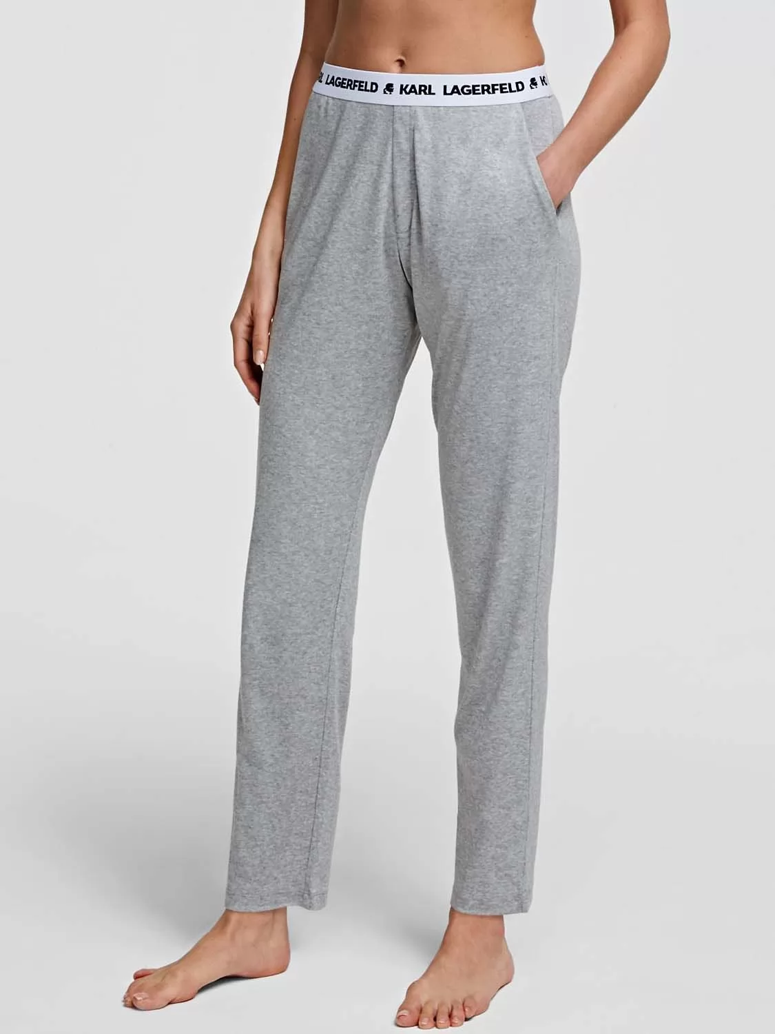 Szary Spodnie damskie Karl Lagerfeld 215W2182 - zdjęcie 1