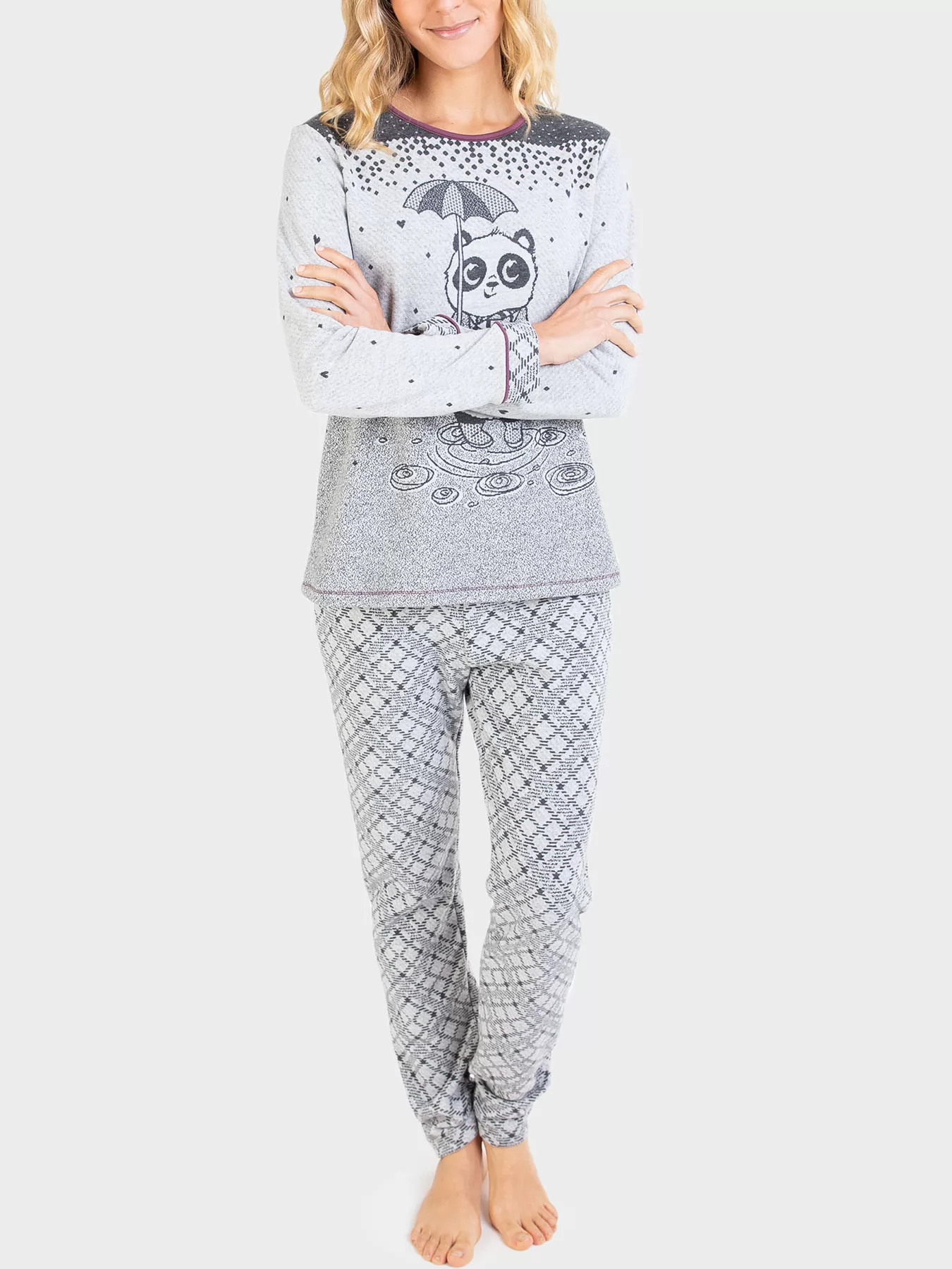 Antracytowy, szary Strój domowy Massana 711229 - zdjęcie 1