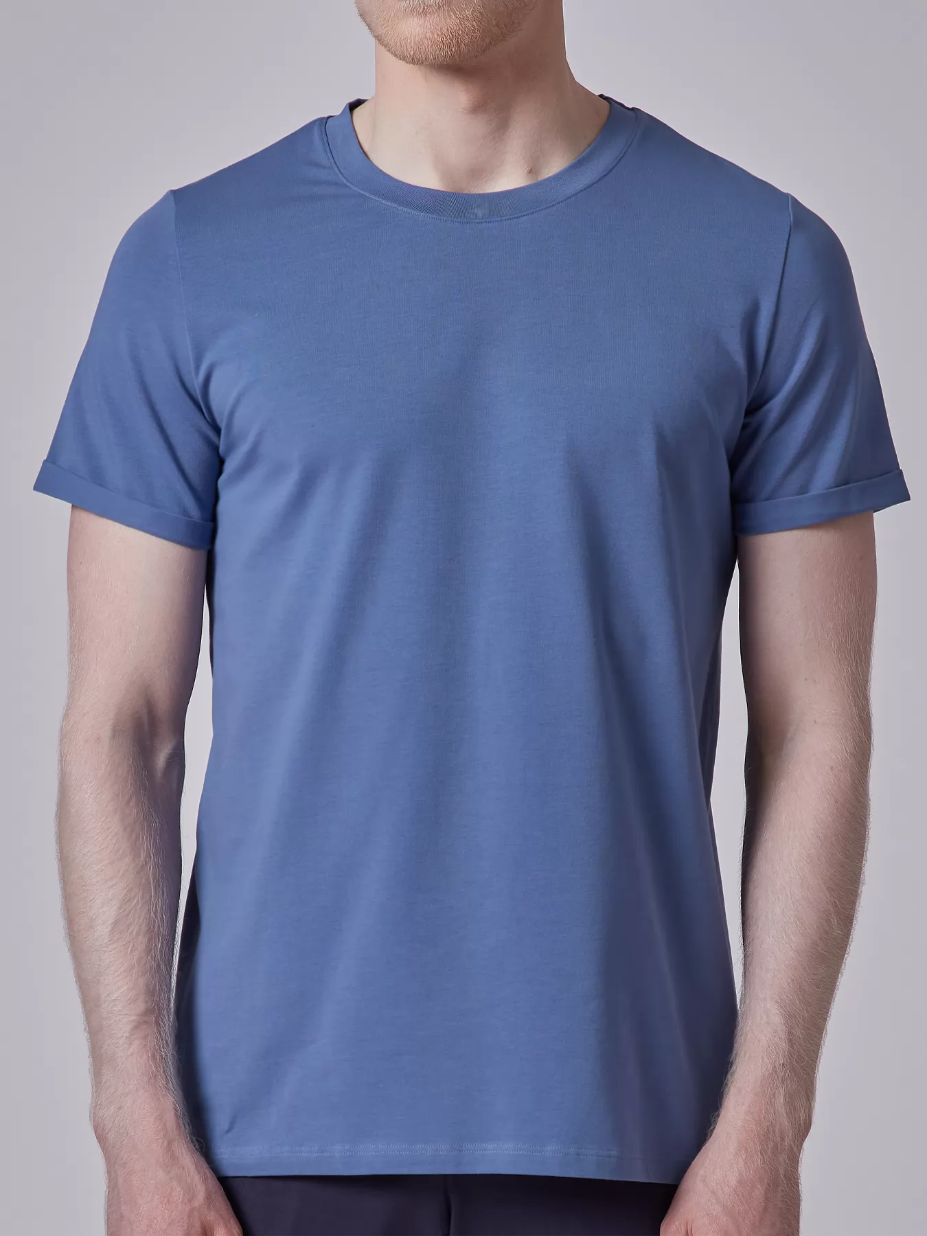 Niebieski Koszulka męska Skiny Every Night 080508 - zdjęcie 1