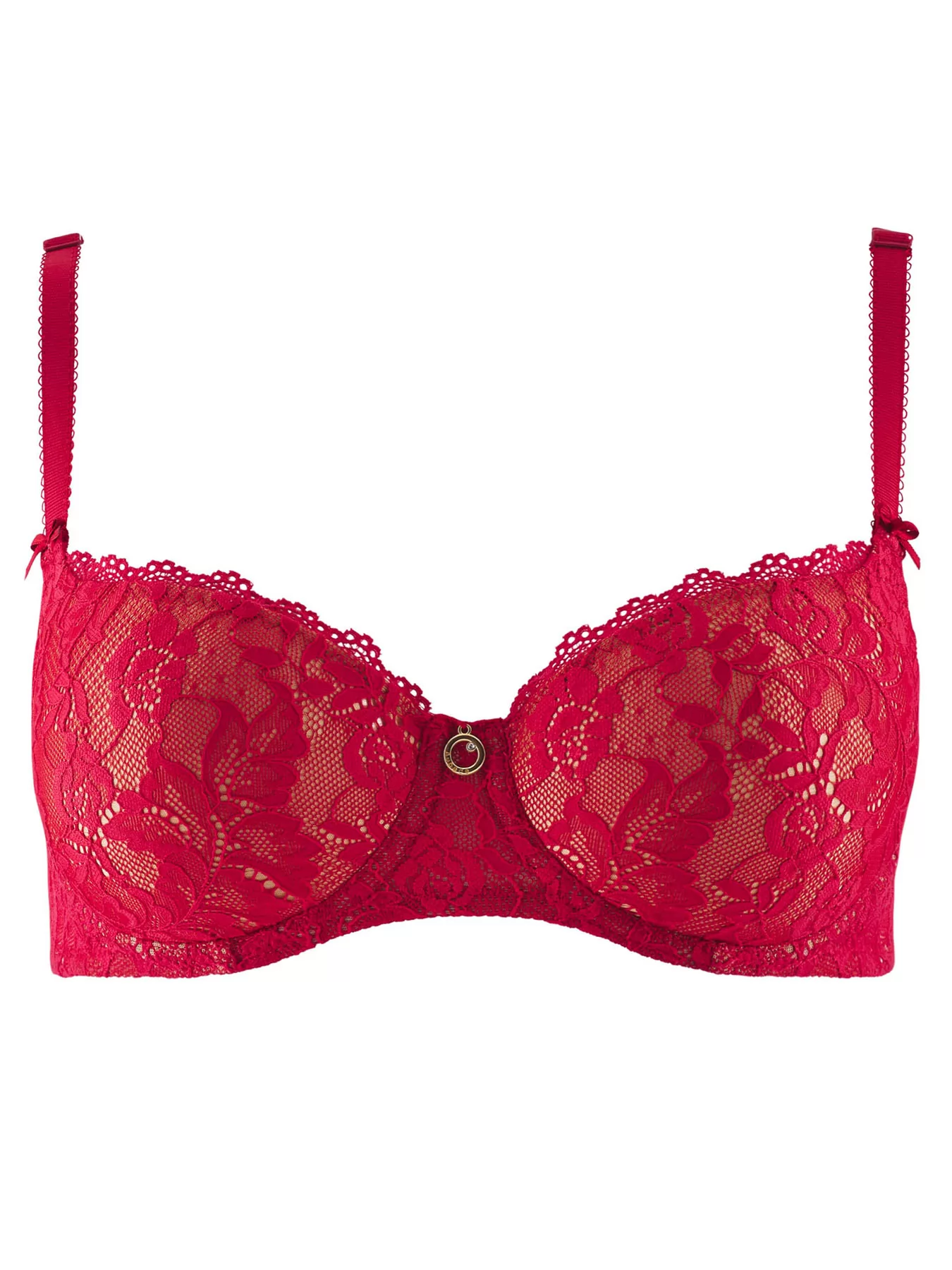 Czerwony Biustonosz balkonetka Aubade Rosessence HK04 - zdjęcie 4