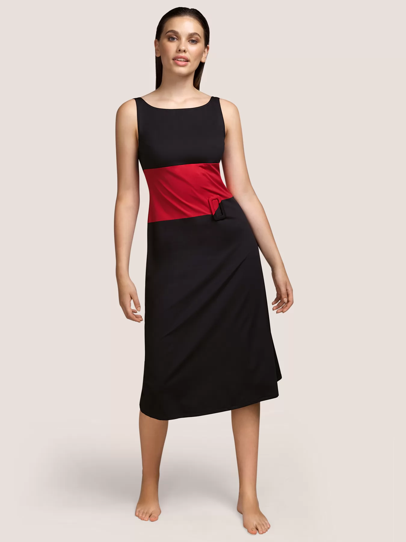 Czarny, czerwony Sukienka Andres Sarda Beauvoir 3410772 - zdjęcie 1