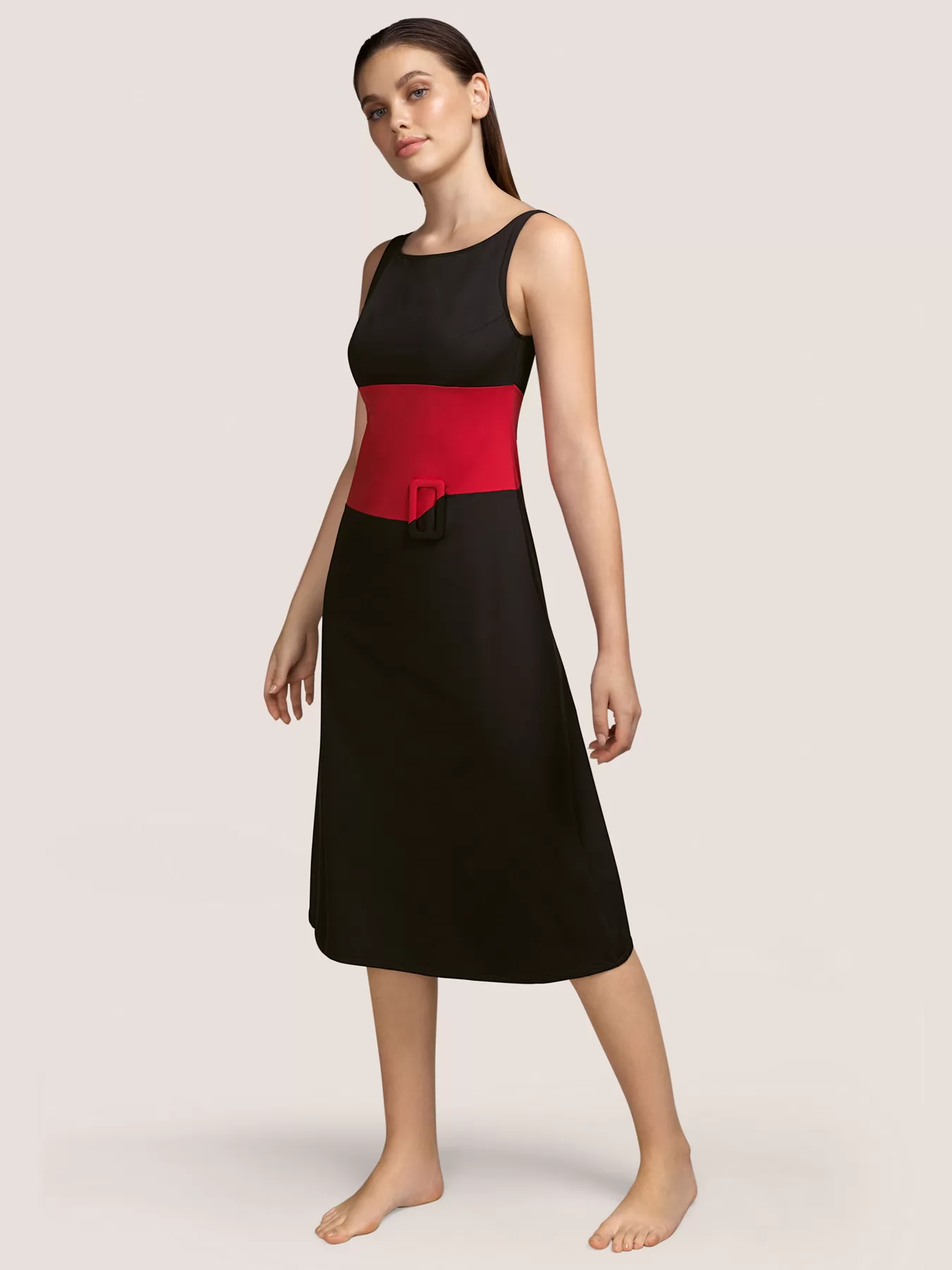 Czarny, czerwony Sukienka Andres Sarda Beauvoir 3410772 - zdjęcie 2