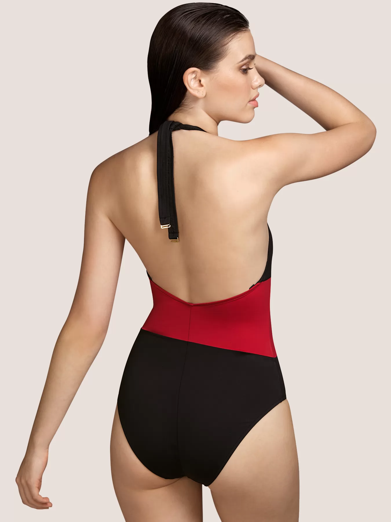 Czarny, czerwony Kostium kąpielowy Andres Sarda Beauvoir 3410736 - zdjęcie 3