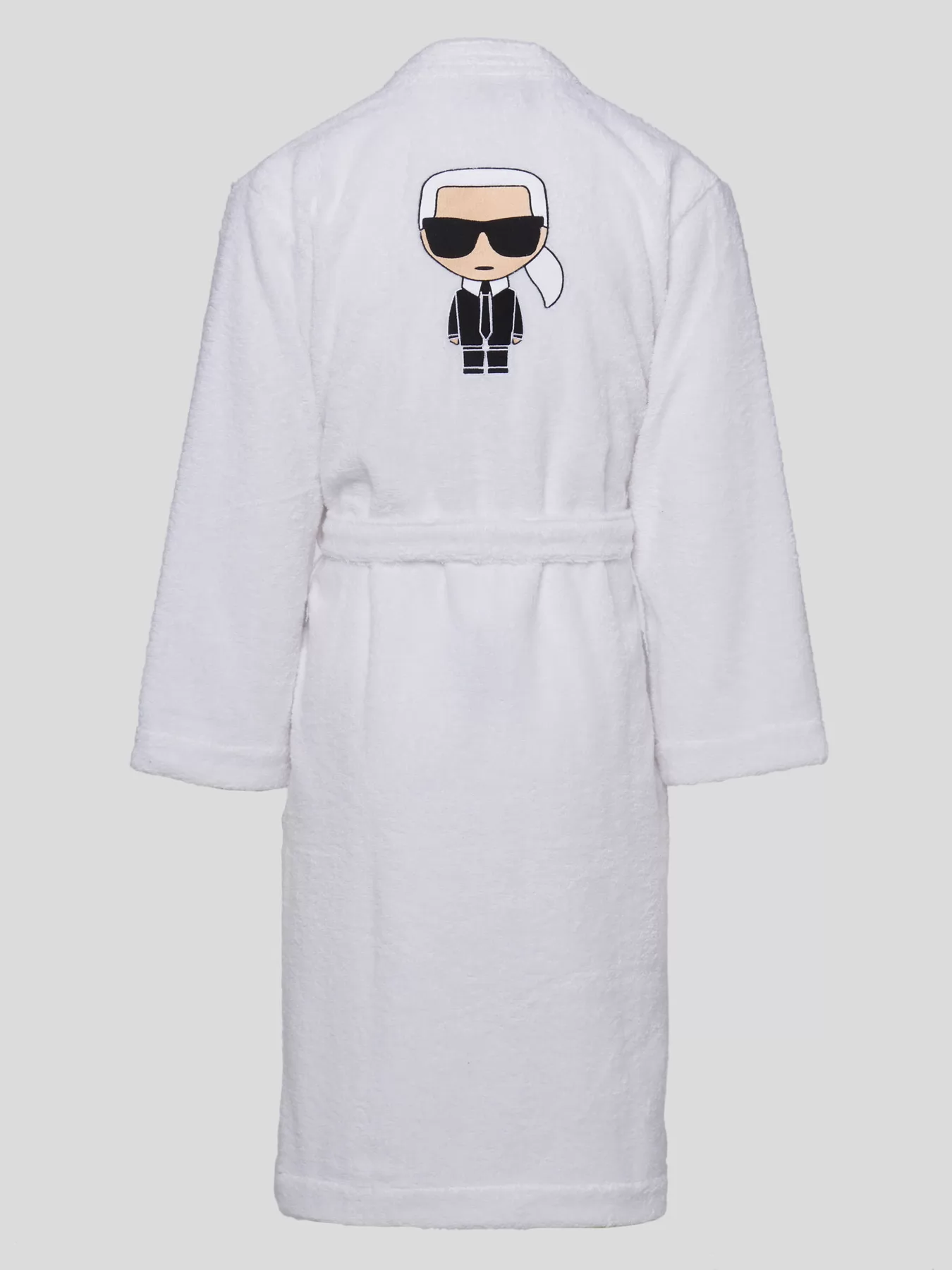 Biały Szlafrok męski Karl Lagerfeld 220M2185 - zdjęcie 4