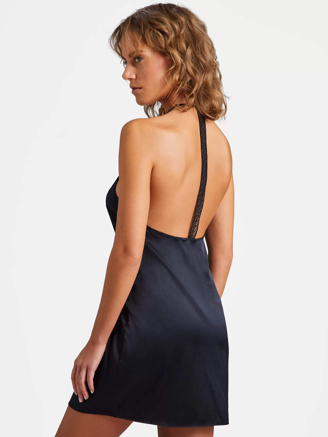 Czarny Jedwabna koszula nocna Aubade Silk Desire RJ40 - zdjęcie 2