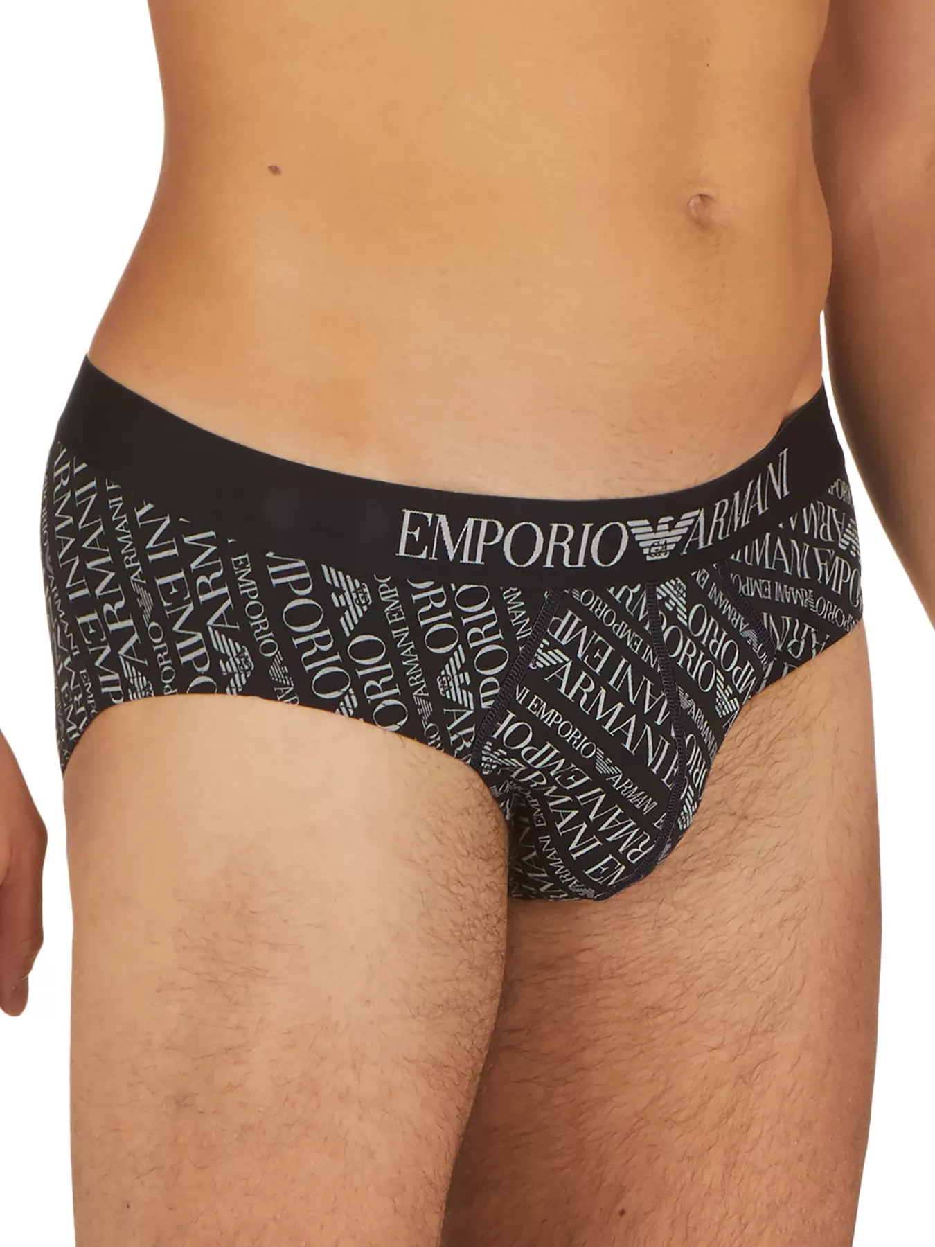 Czarno-biały, czarny Slipy męskie Emporio Armani 1108142F506 - zdjęcie 1