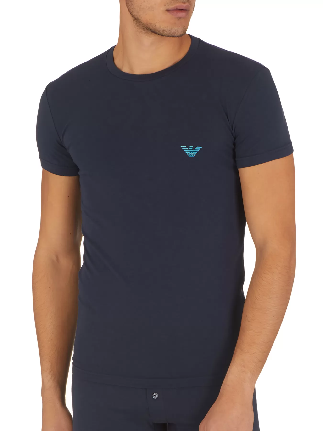 Granatowy Koszulka męska Emporio Armani 1110352F517 - zdjęcie 1