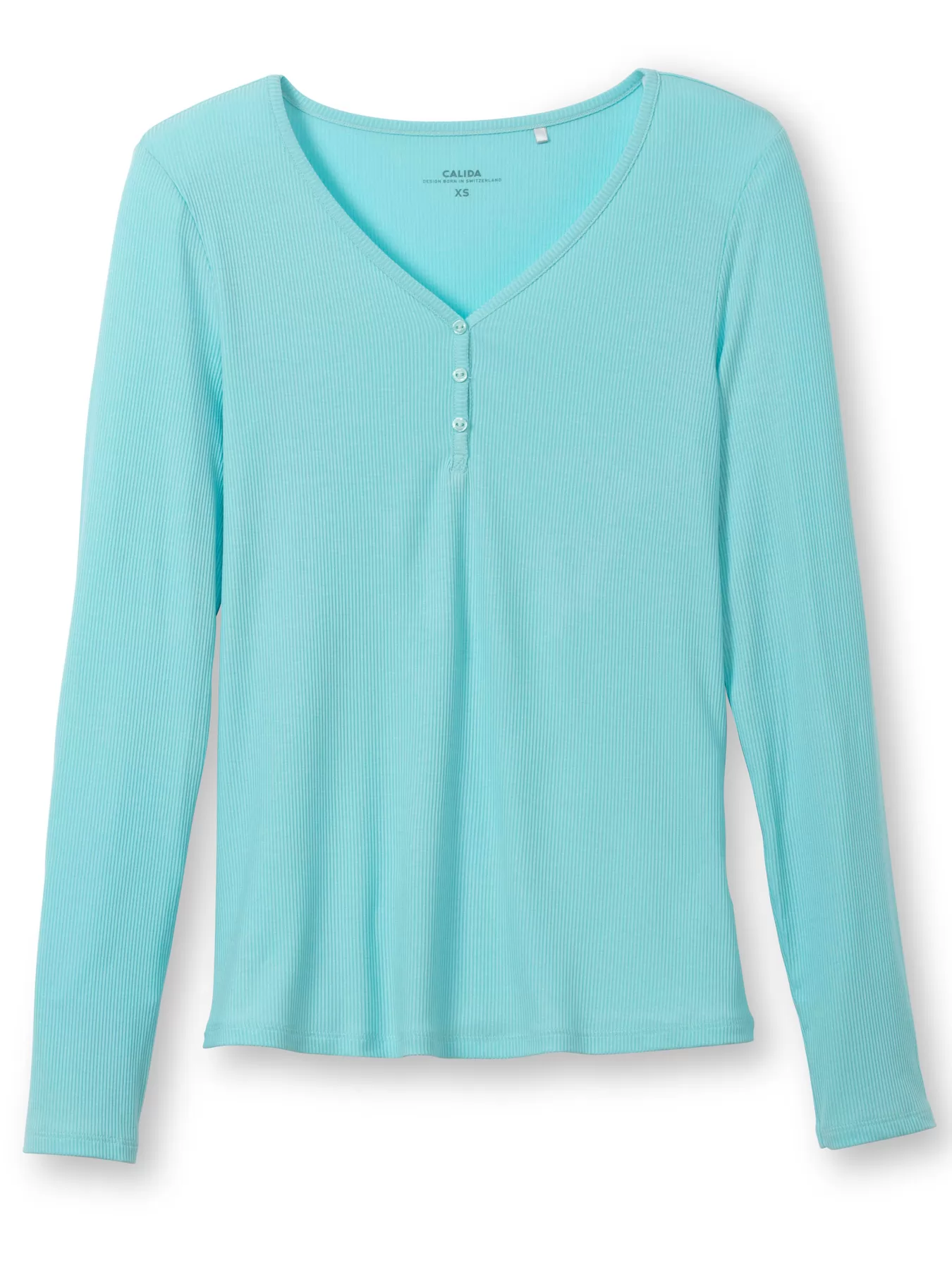 Niebieski Koszulka damska Calida Favourites Cottage 15032 - zdjęcie 3