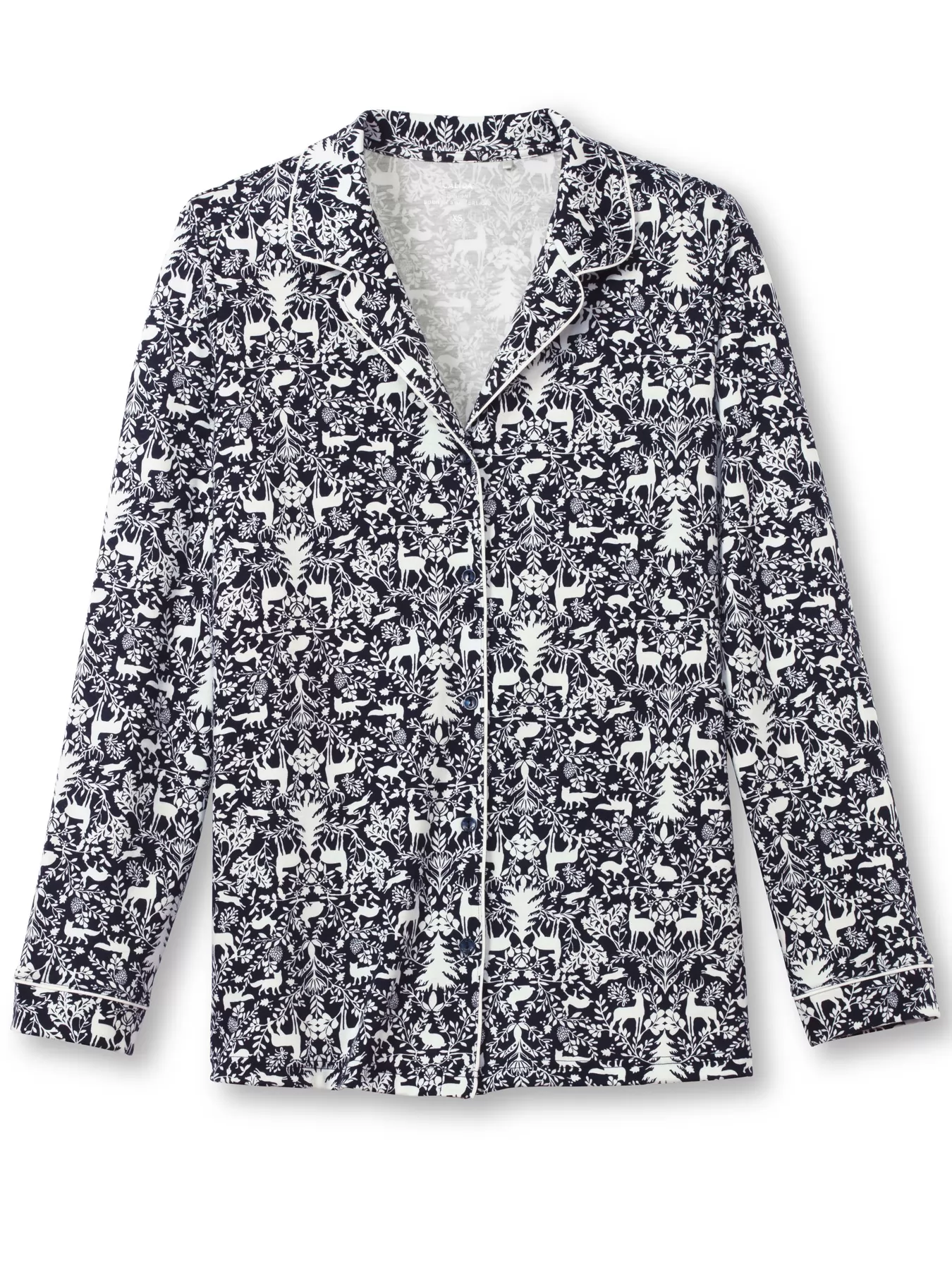 Biały, granatowy Piżama damska Calida Winter Dreams 41292 - zdjęcie 3