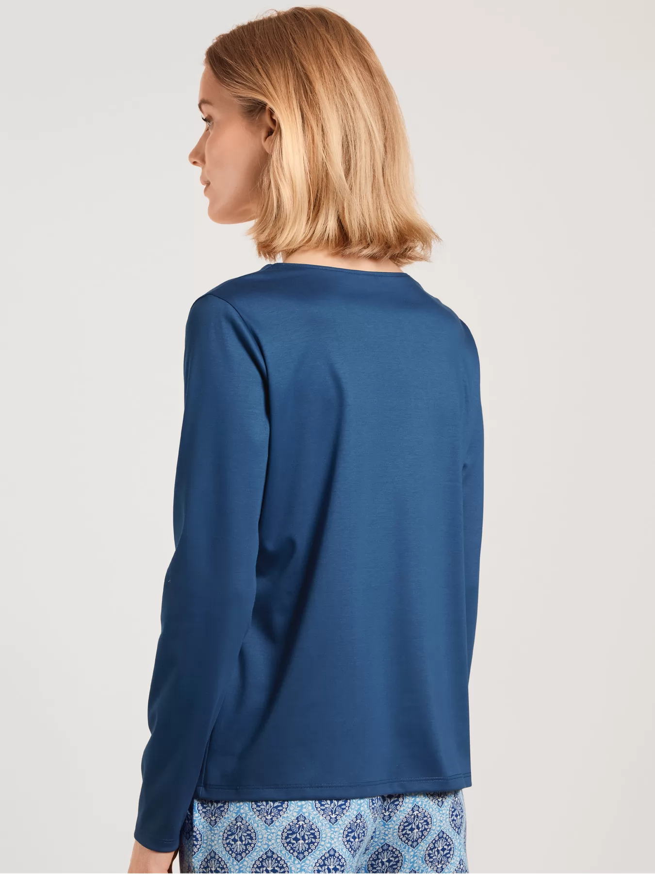 Granatowy Koszulka damska Calida Favourites Provence 15334 - zdjęcie 2