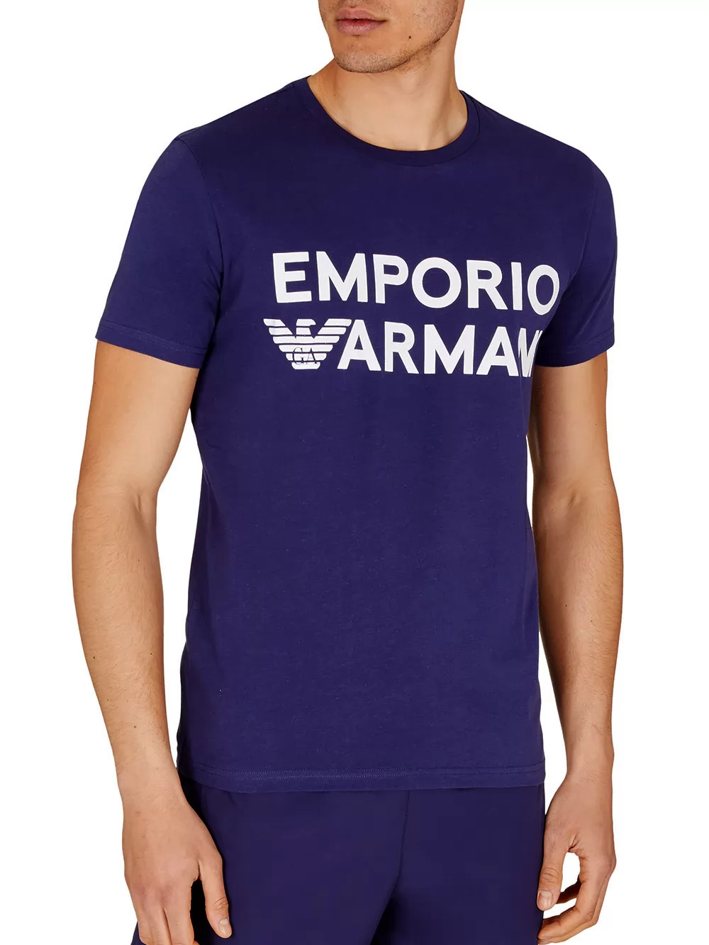 Granatowy Koszulka męska Emporio Armani 2118313R479 - zdjęcie 2