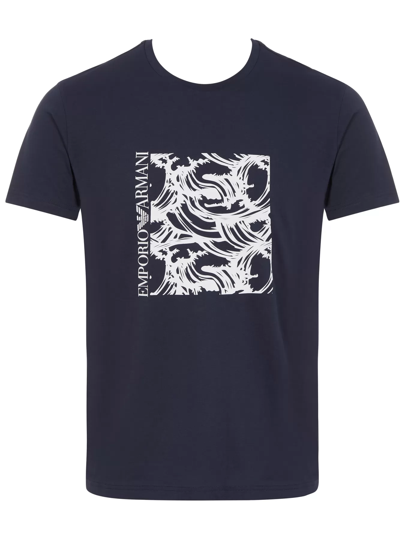 Granatowy Koszulka męska Emporio Armani 2118183R468 - zdjęcie 1