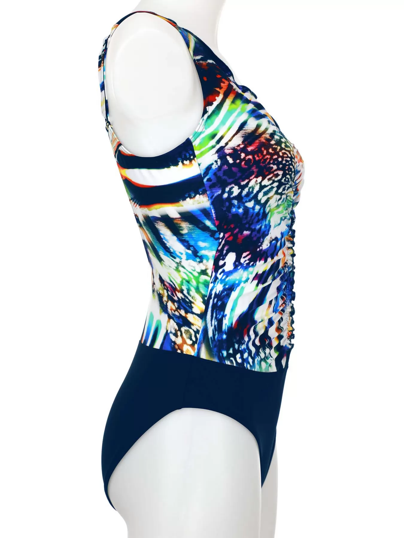 Granatowy, wielobarwny Kostium kąpielowy Sunflair 72035 - zdjęcie 4