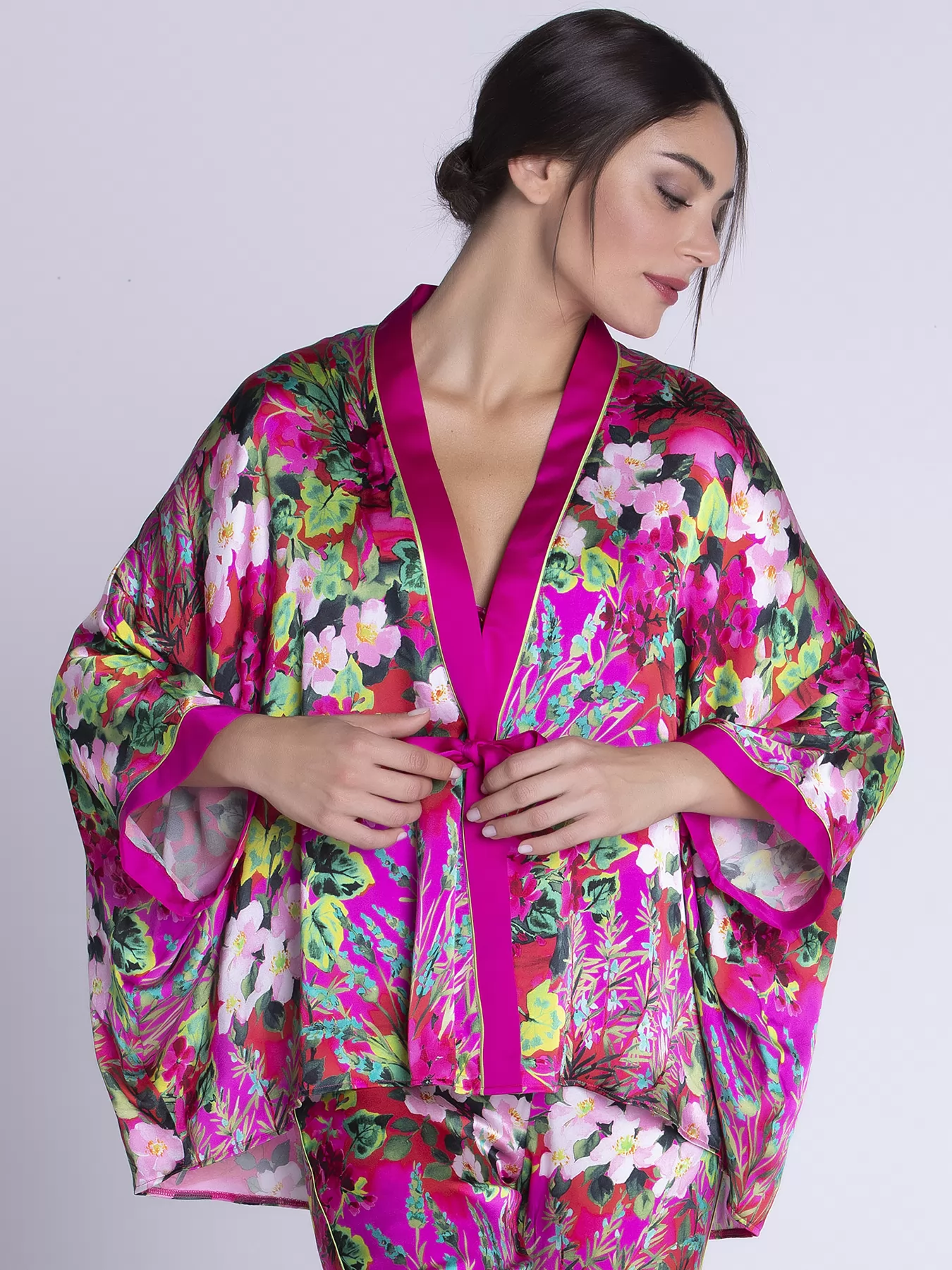 Jedwabne kimono Lise Charmel Envolée de Fleurs ALH2283 - zdjęcie 3