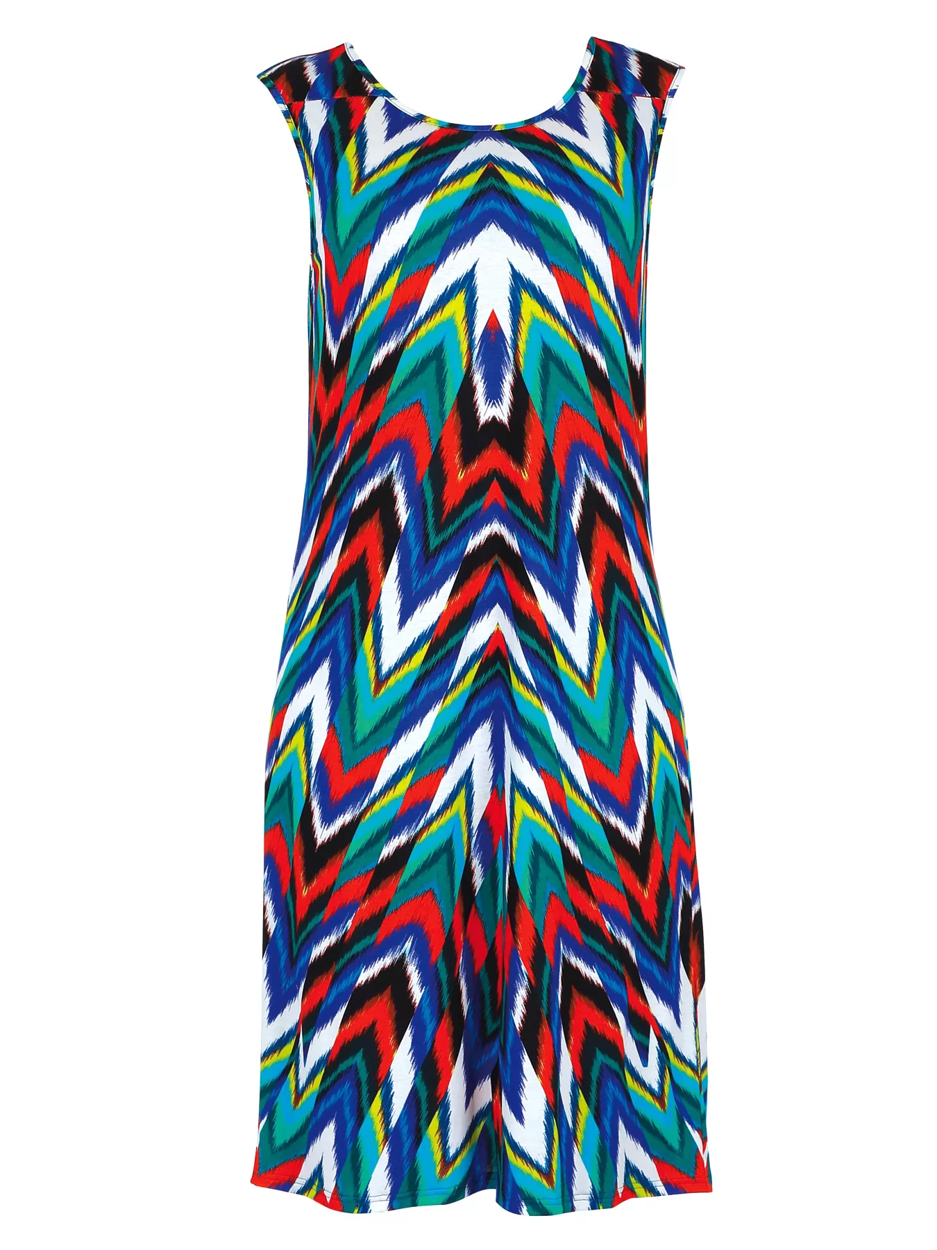 Czerwony, niebieski Sukienka plażowa Sunflair 23304 - zdjęcie 1