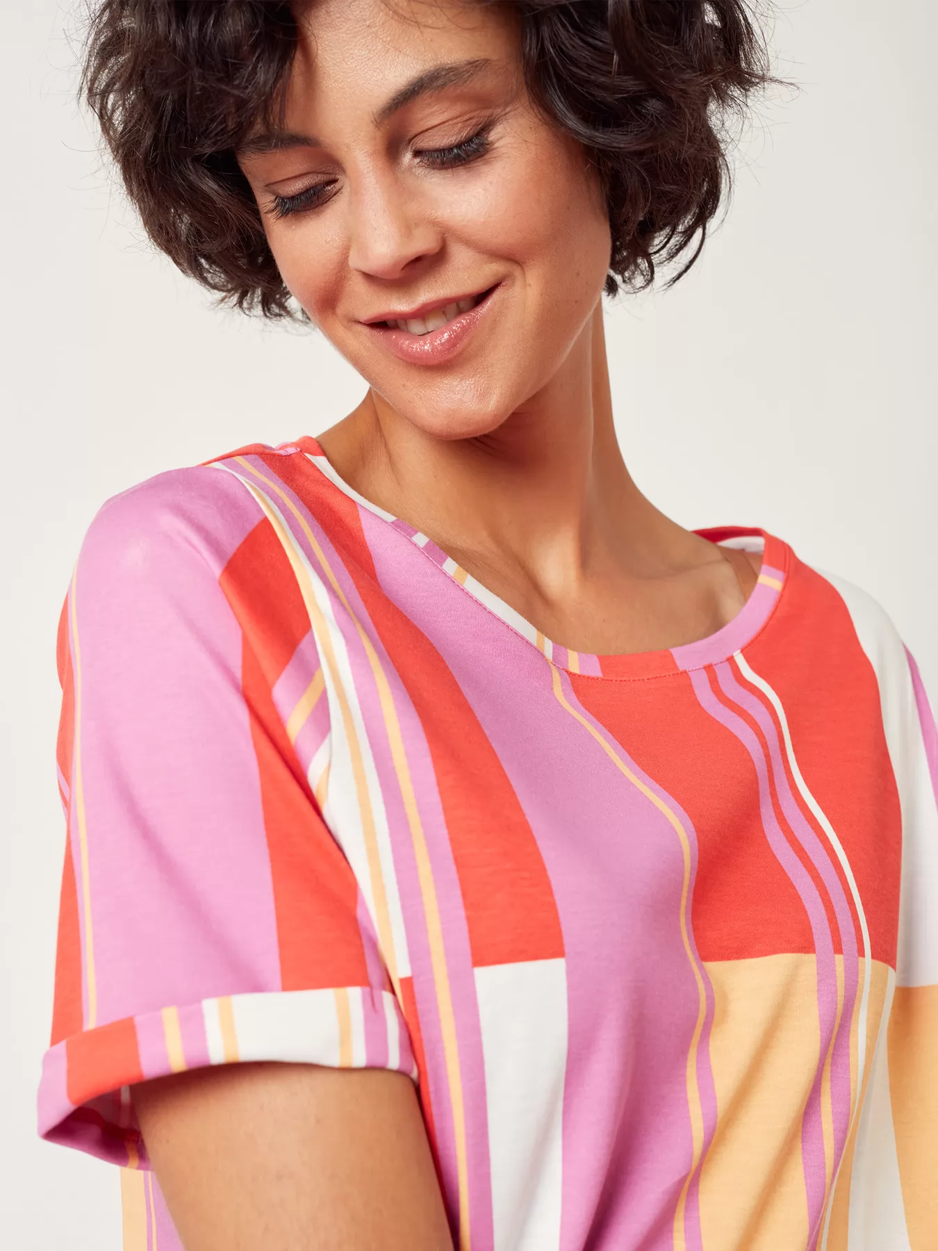 Czerwony, pomarańczowy, różowy Piżama damska Huber 010141 - zdjęcie 3