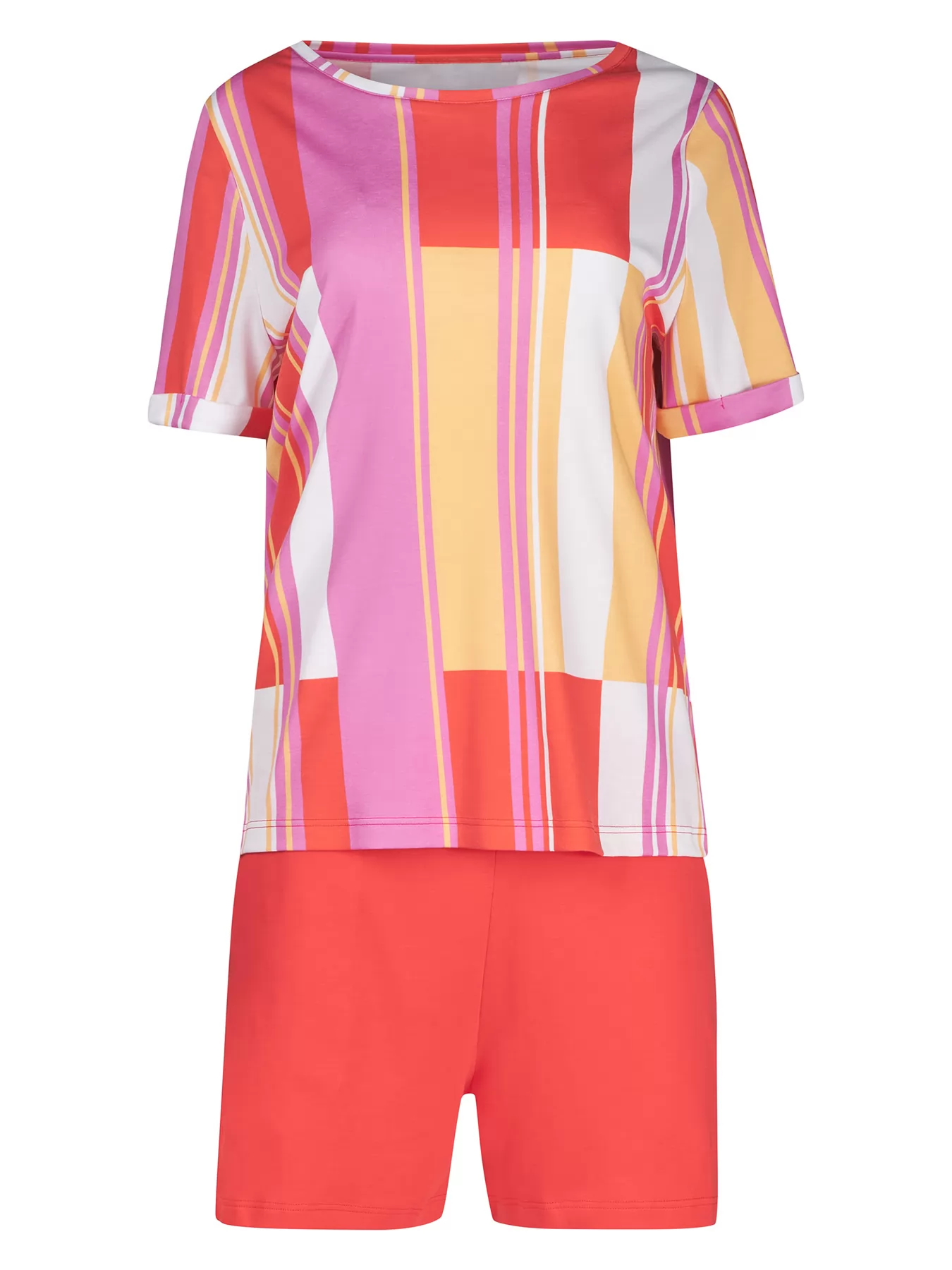 Czerwony, pomarańczowy, różowy Piżama damska Huber 010141 - zdjęcie 5