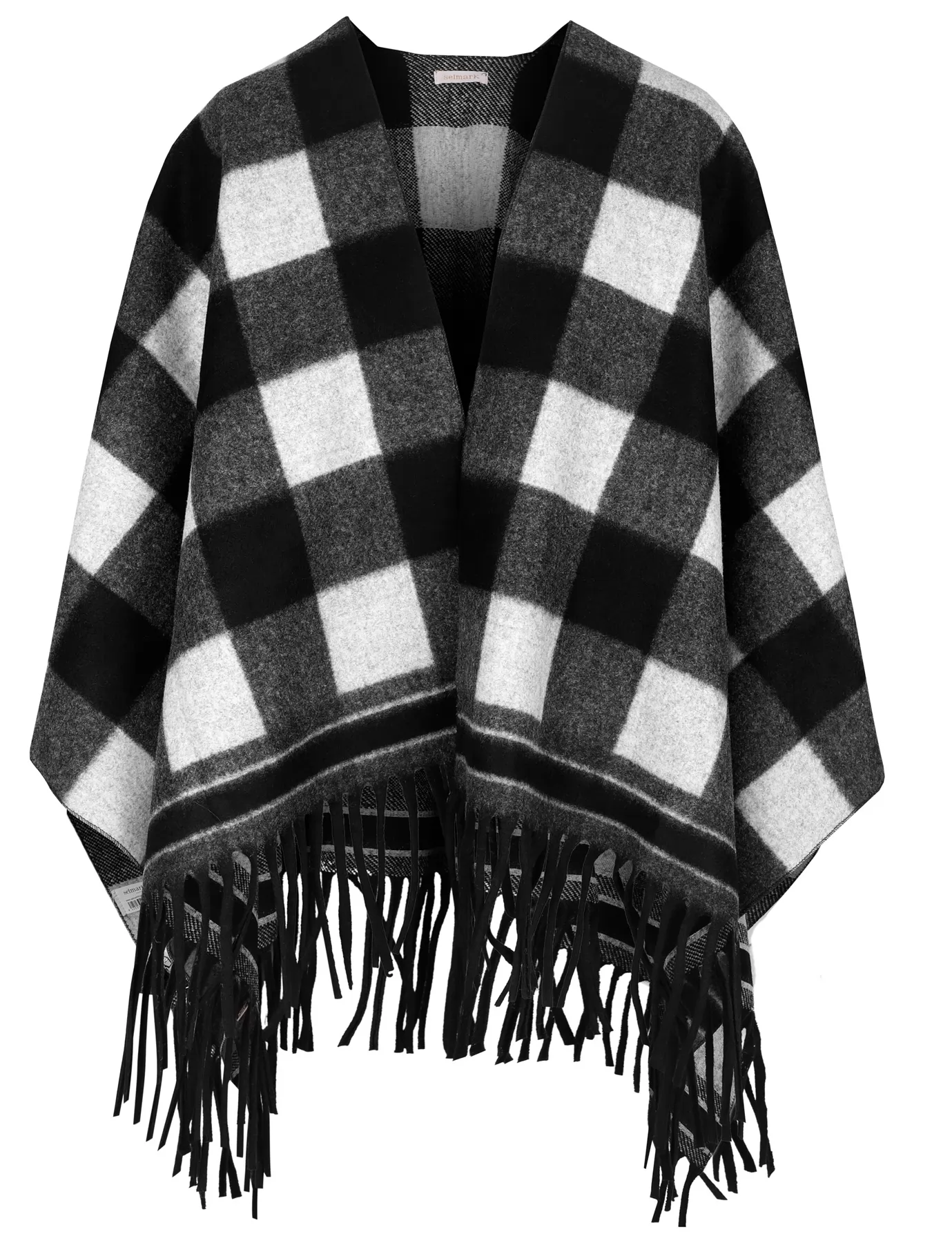 Czarny, szary Ponczo Selmark PC078 - zdjęcie 1