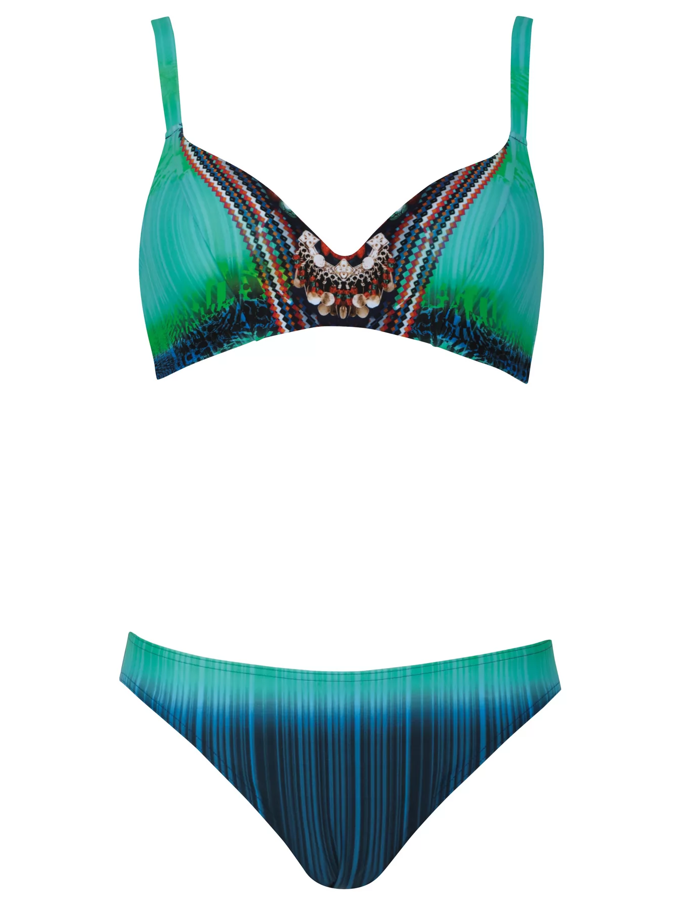 Niebieski, wielobarwny, zielony Kostium kąpielowy Sunflair 21051 - zdjęcie 1