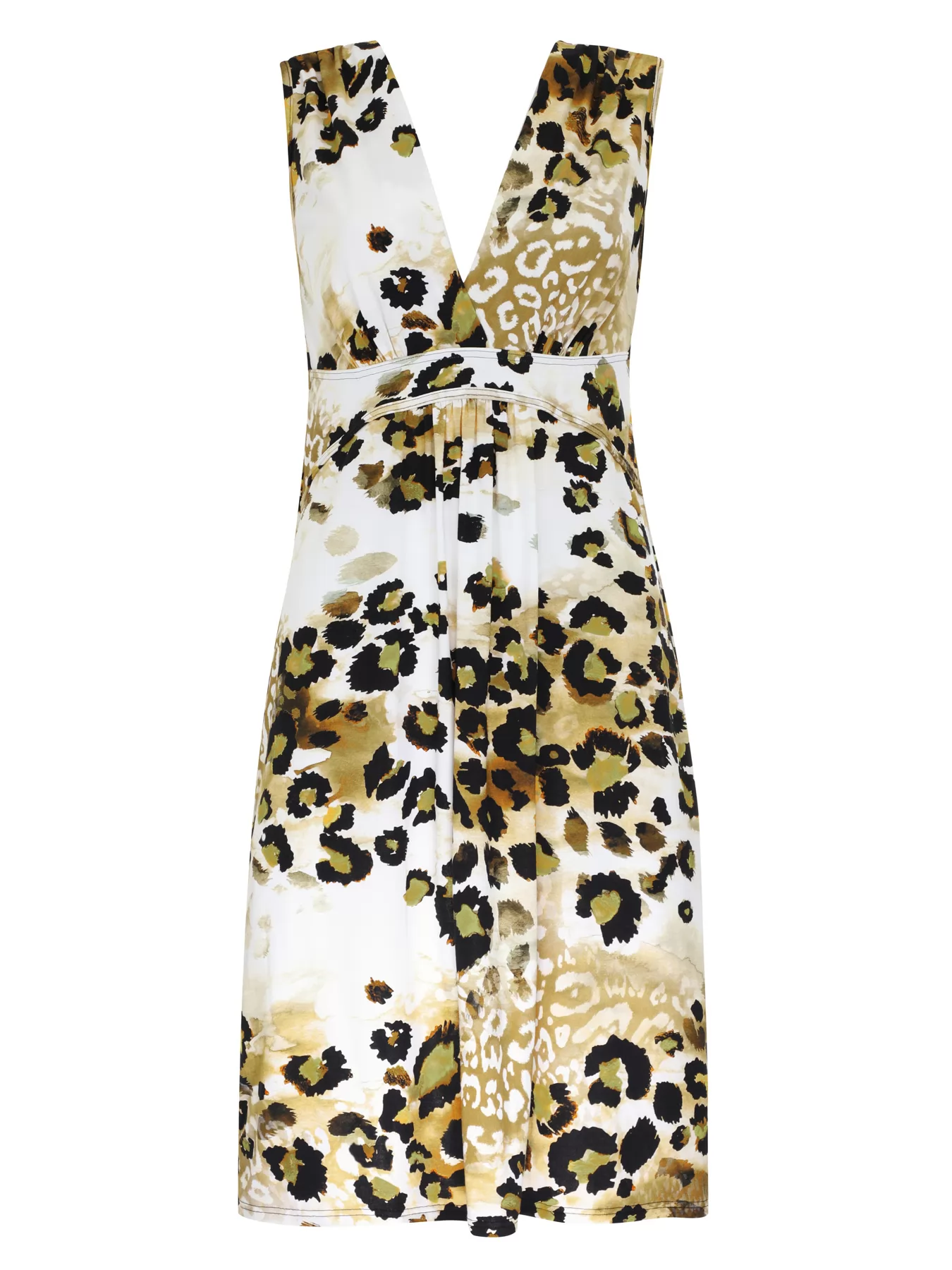 Brązowy, czarno-biały, wielobarwny Sukienka plażowa Sunflair 73305 - zdjęcie 1